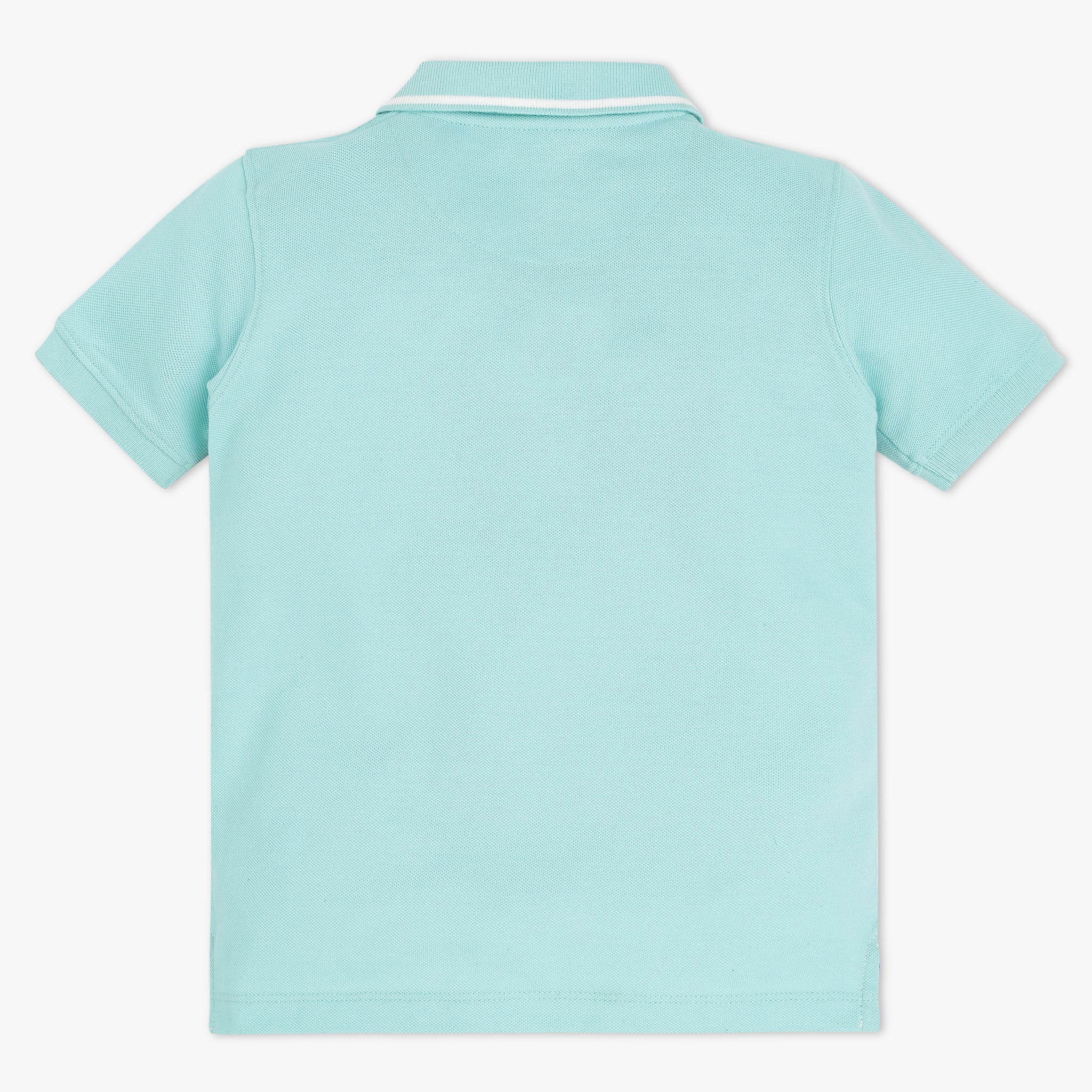 Boys Striped Sports Polo Neck Yarn Dyed T-Shirt - Image 2