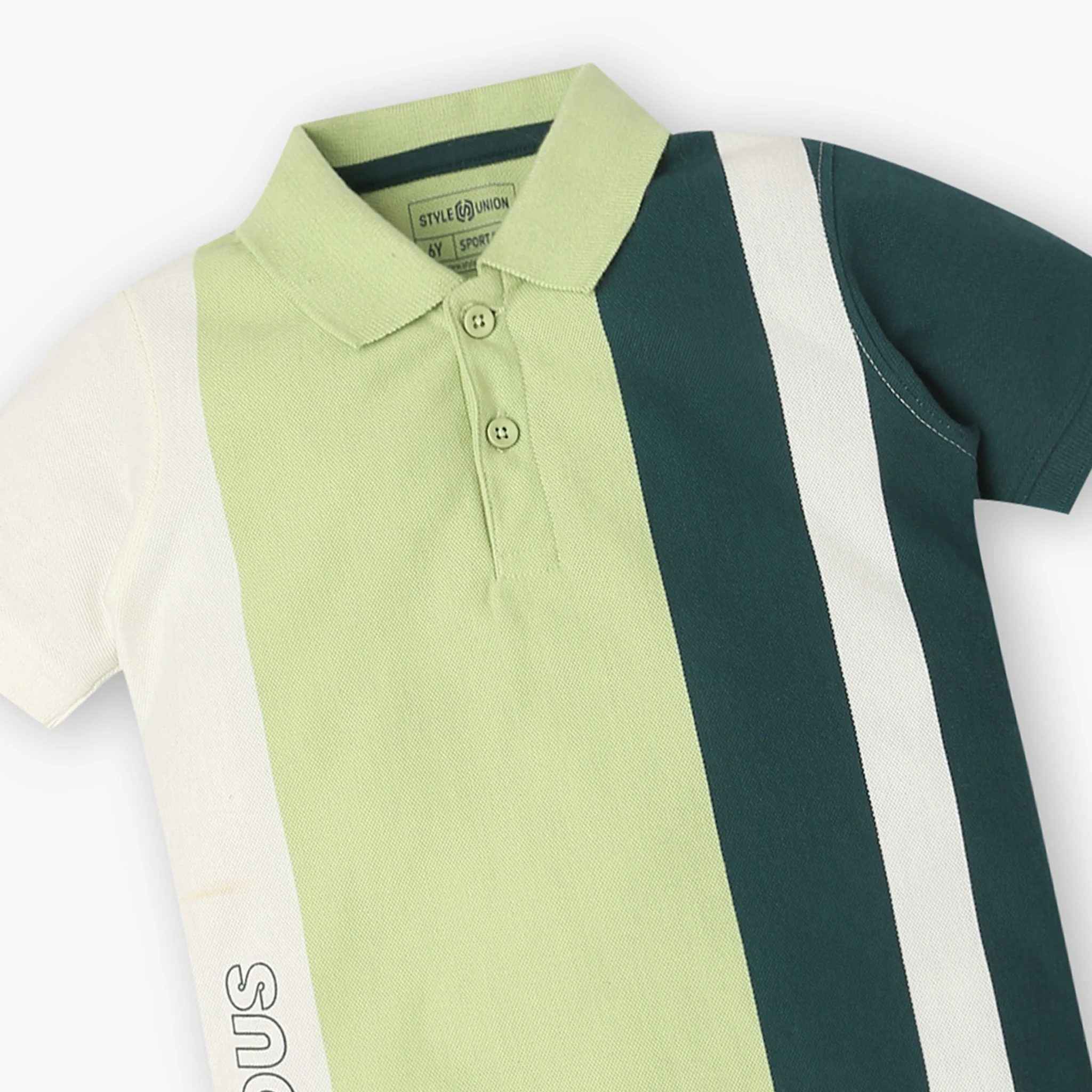 Boys Striped Polo T-Shirt - Image 3