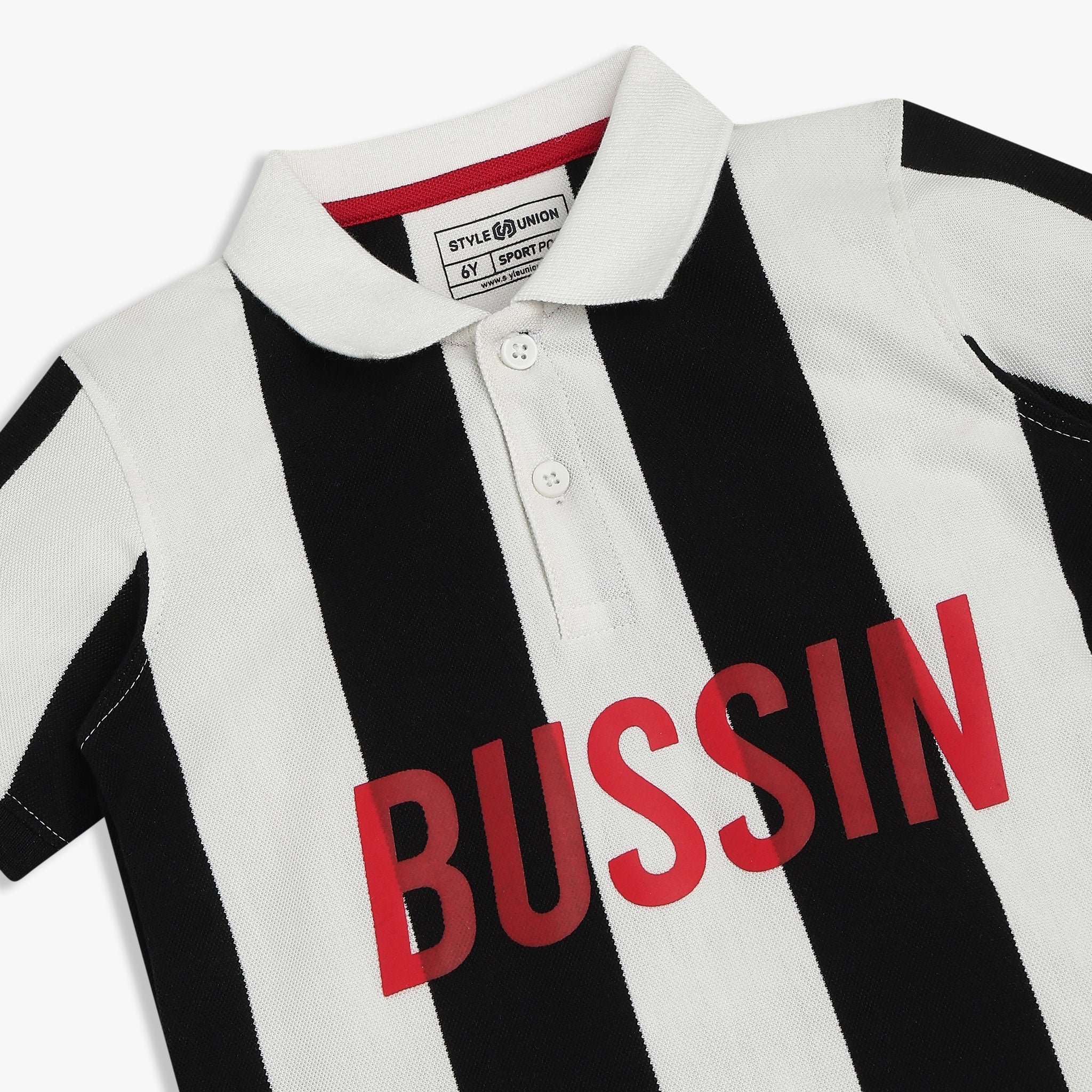 Boys Striped Polo T-Shirt - Image 3