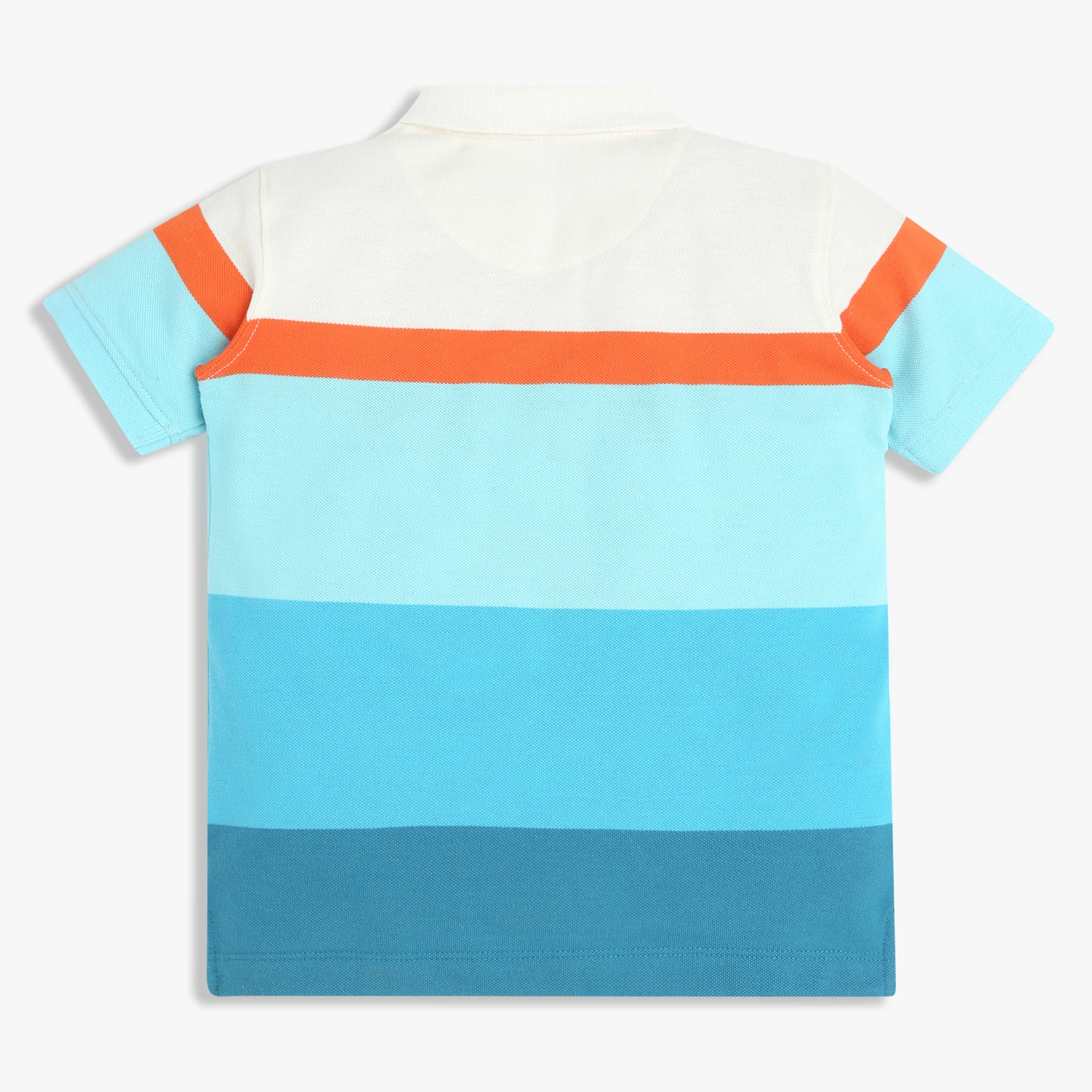 Boys Striped Sport Polo T-Shirt - Image 2