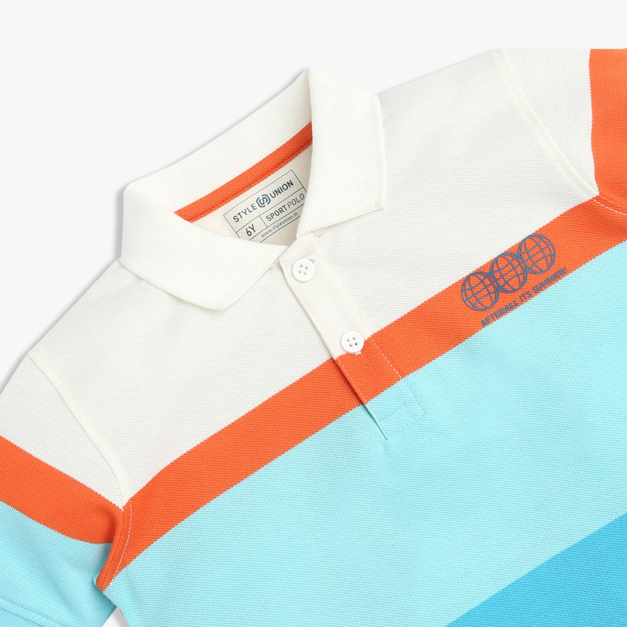 Boys Striped Sport Polo T-Shirt - Image 3