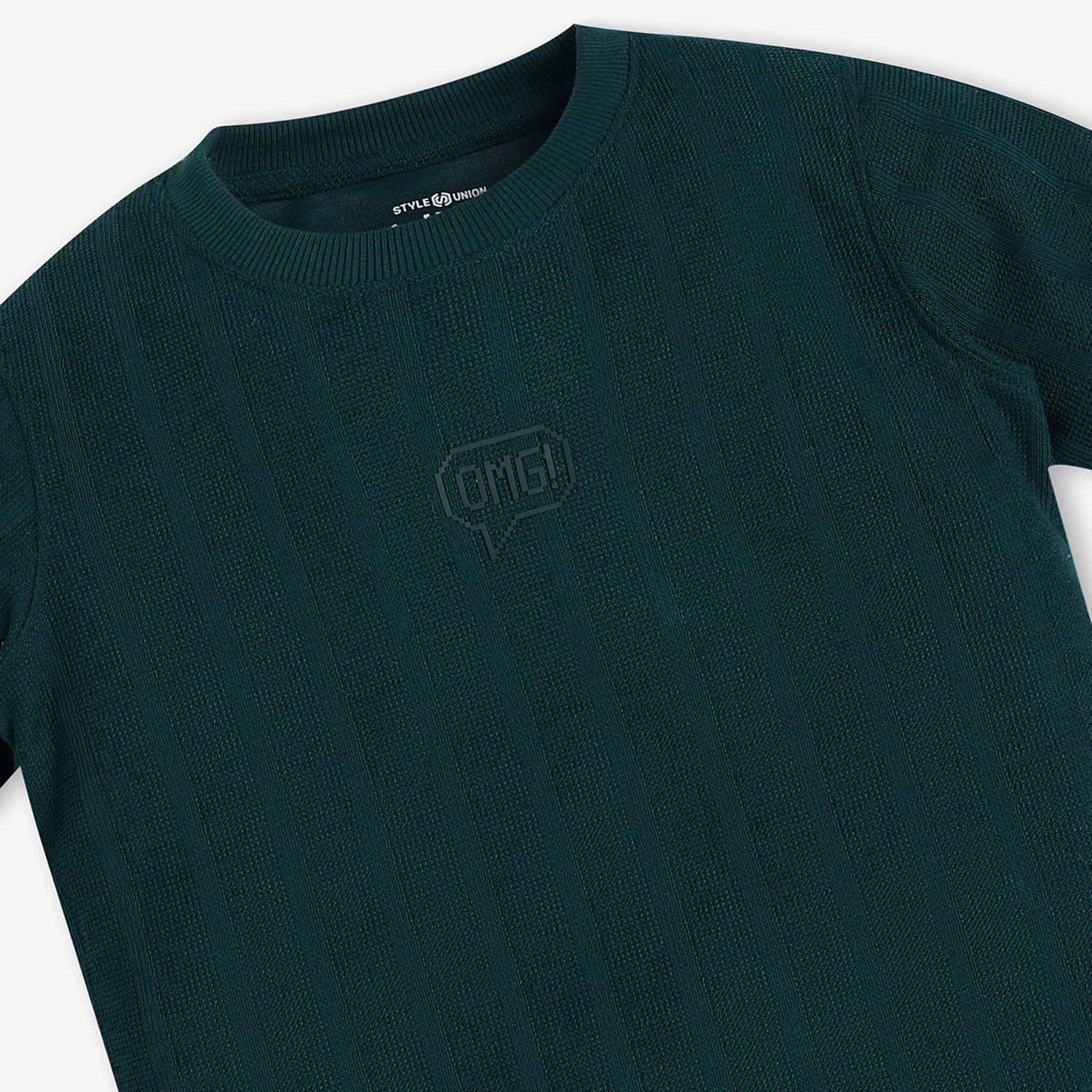 Boys Solid Crew Neck T-Shirt - Image 3