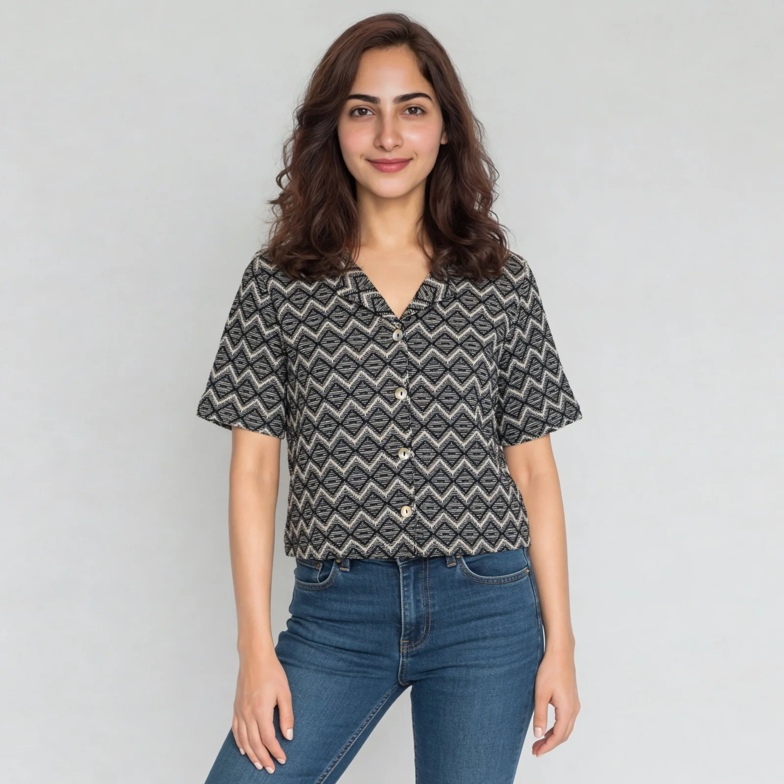 Camp Collar Crop Shirt - Image 2