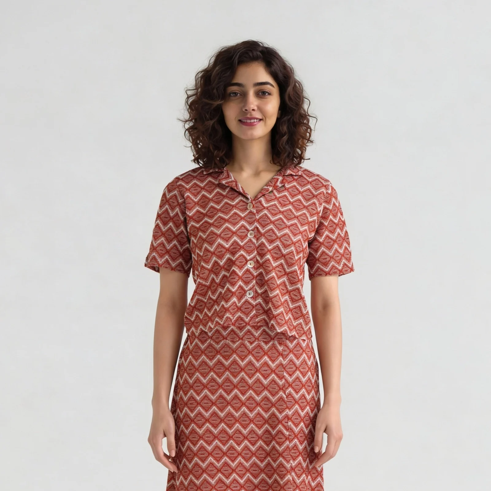 Camp Collar Crop Shirt - Image 7