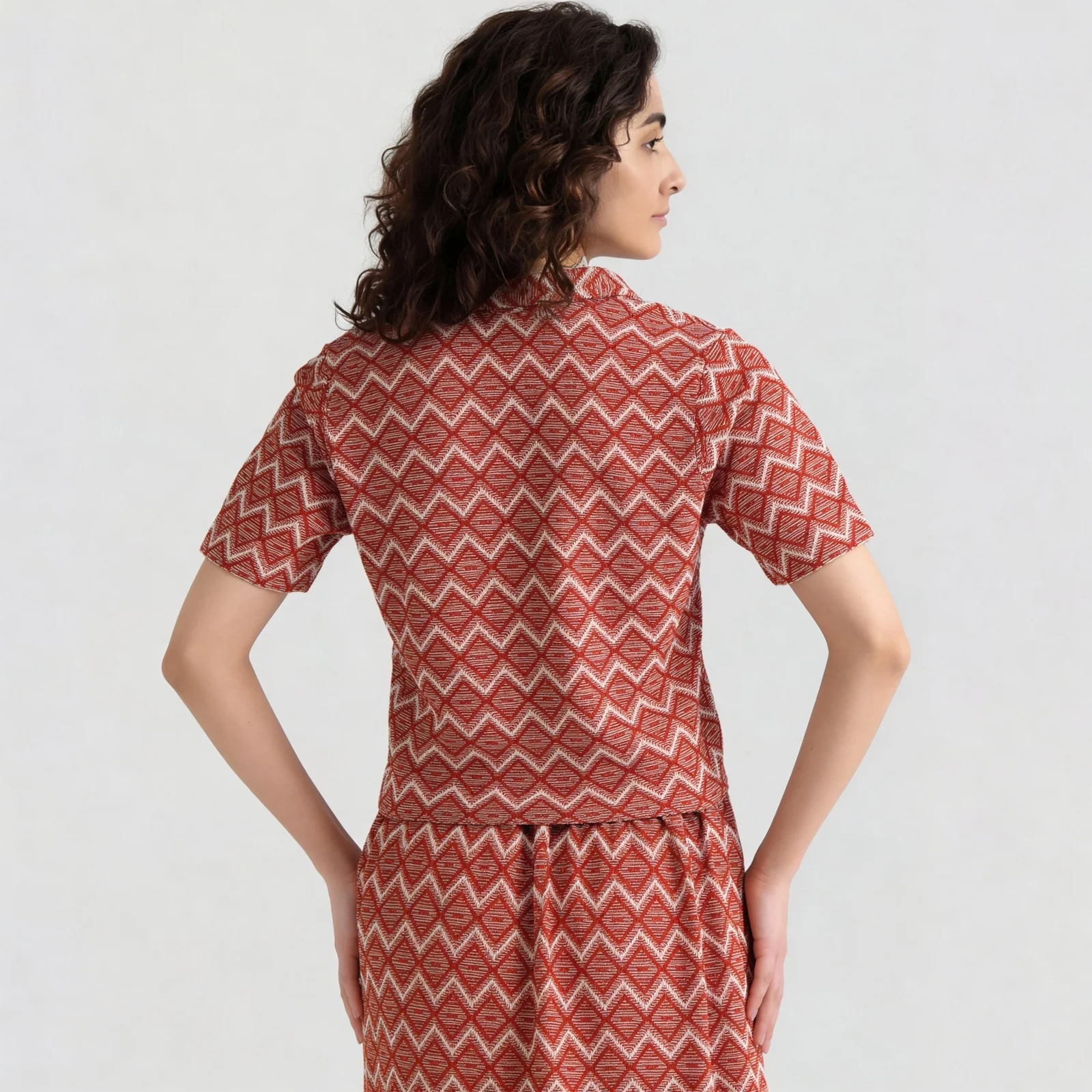 Camp Collar Crop Shirt - Image 8