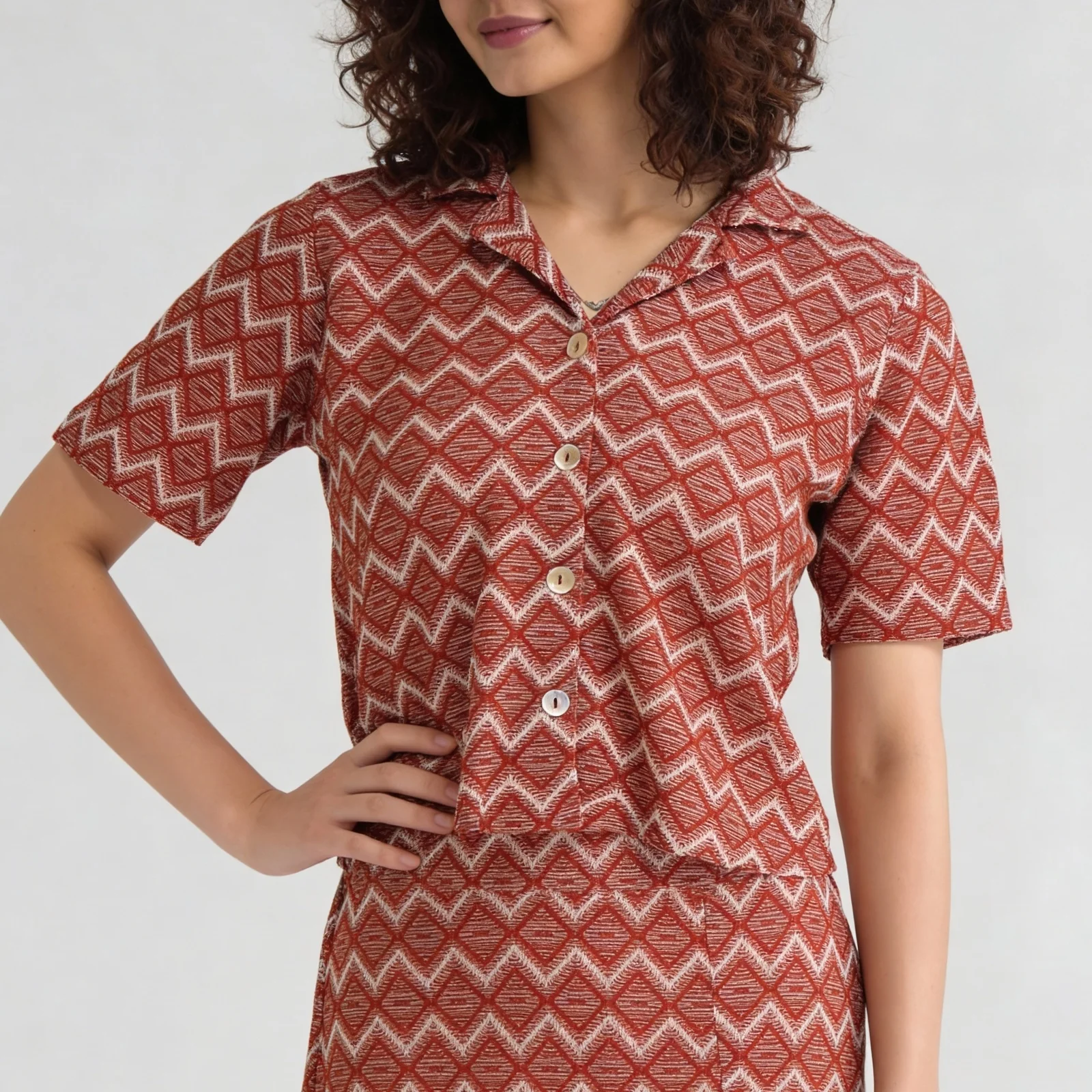Camp Collar Crop Shirt - Image 9