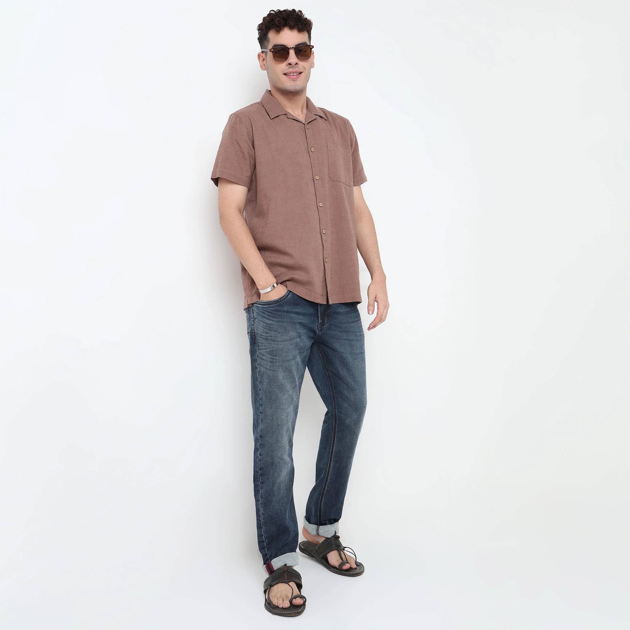 Cotton Cuban Solid Shirt - Image 10