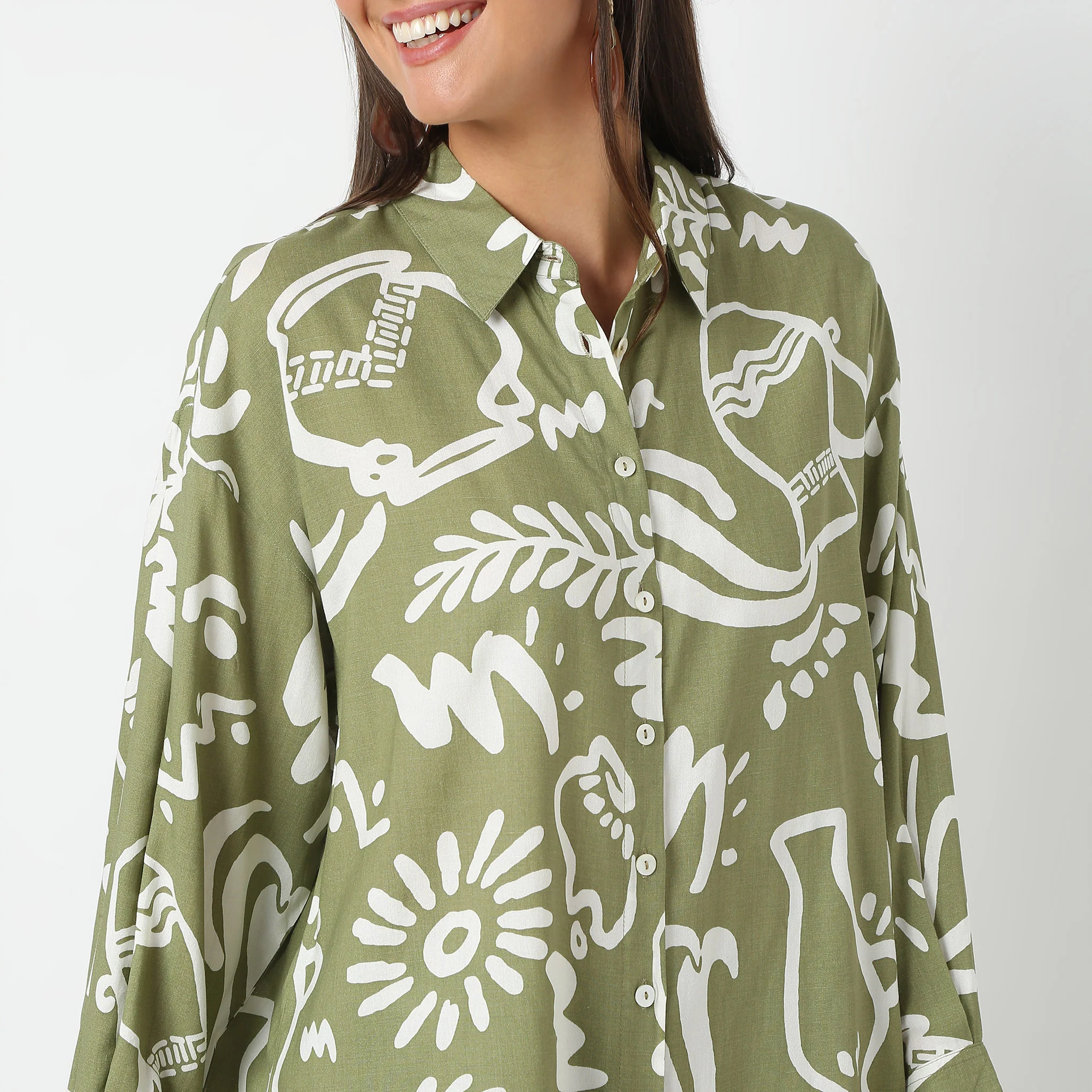 Shirt Collar Full Sleeve Printed Shirt - Image 4