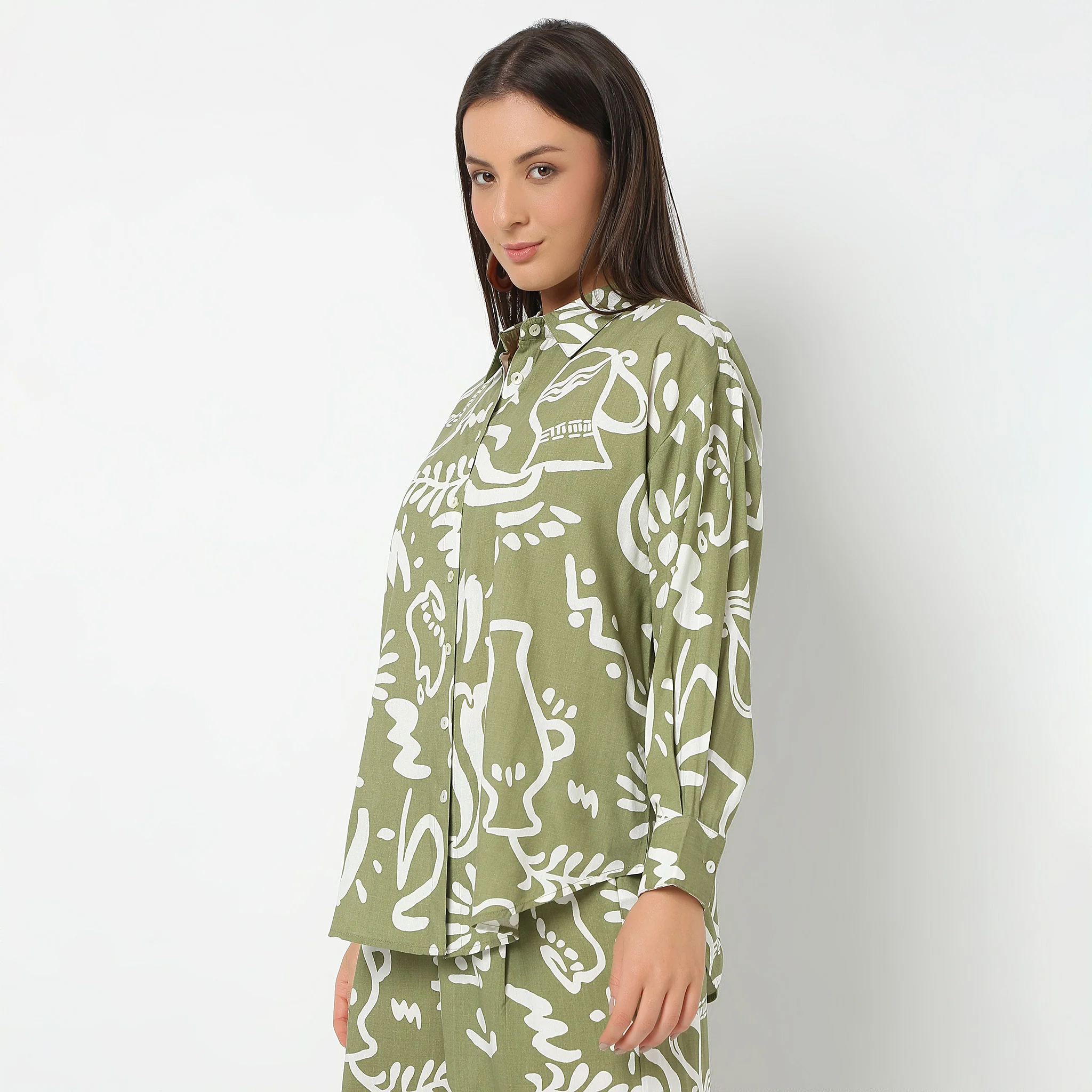 Shirt Collar Full Sleeve Printed Shirt - Image 5
