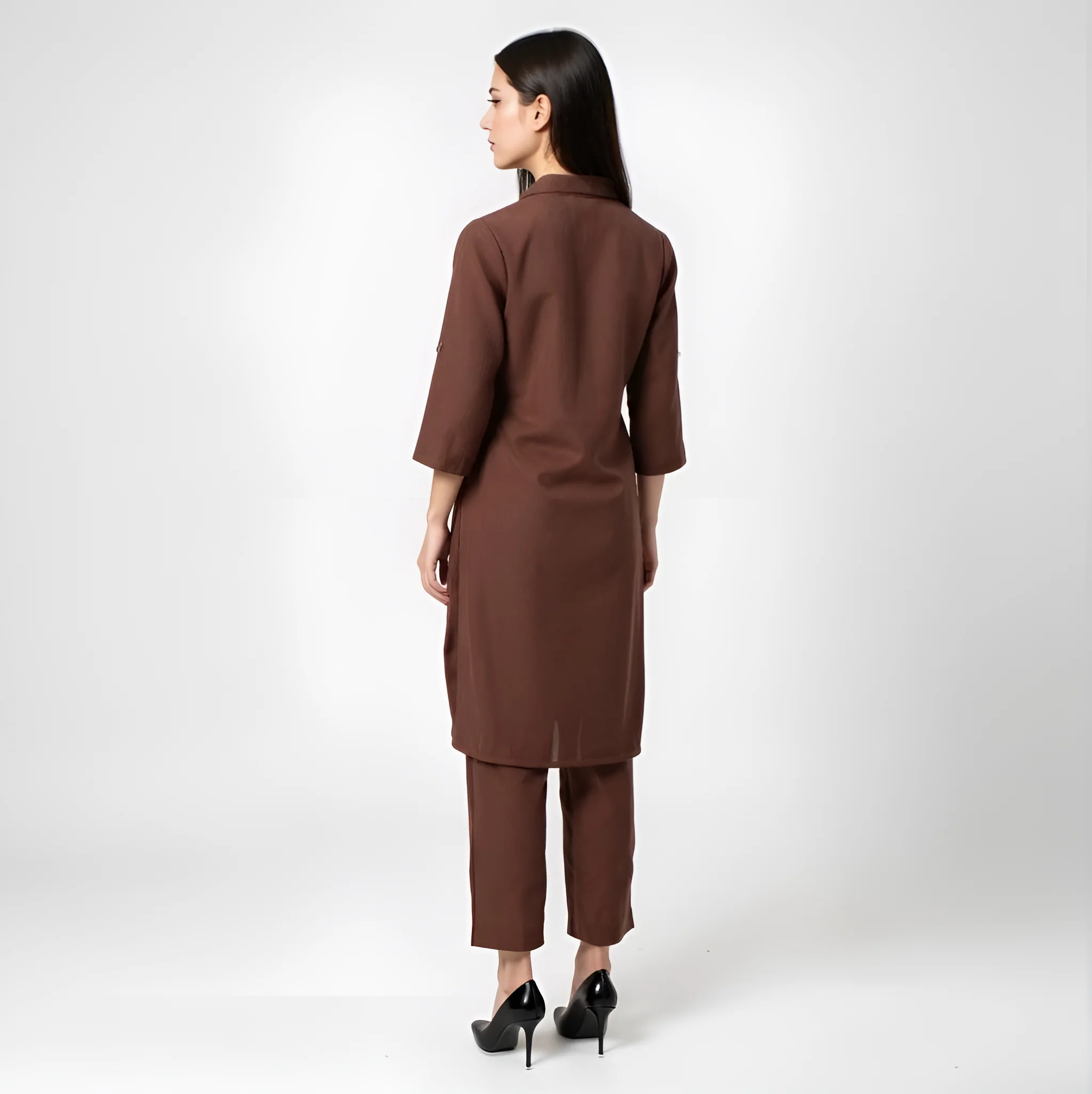 Camp Collar Kurta and Pant Set - Image 3