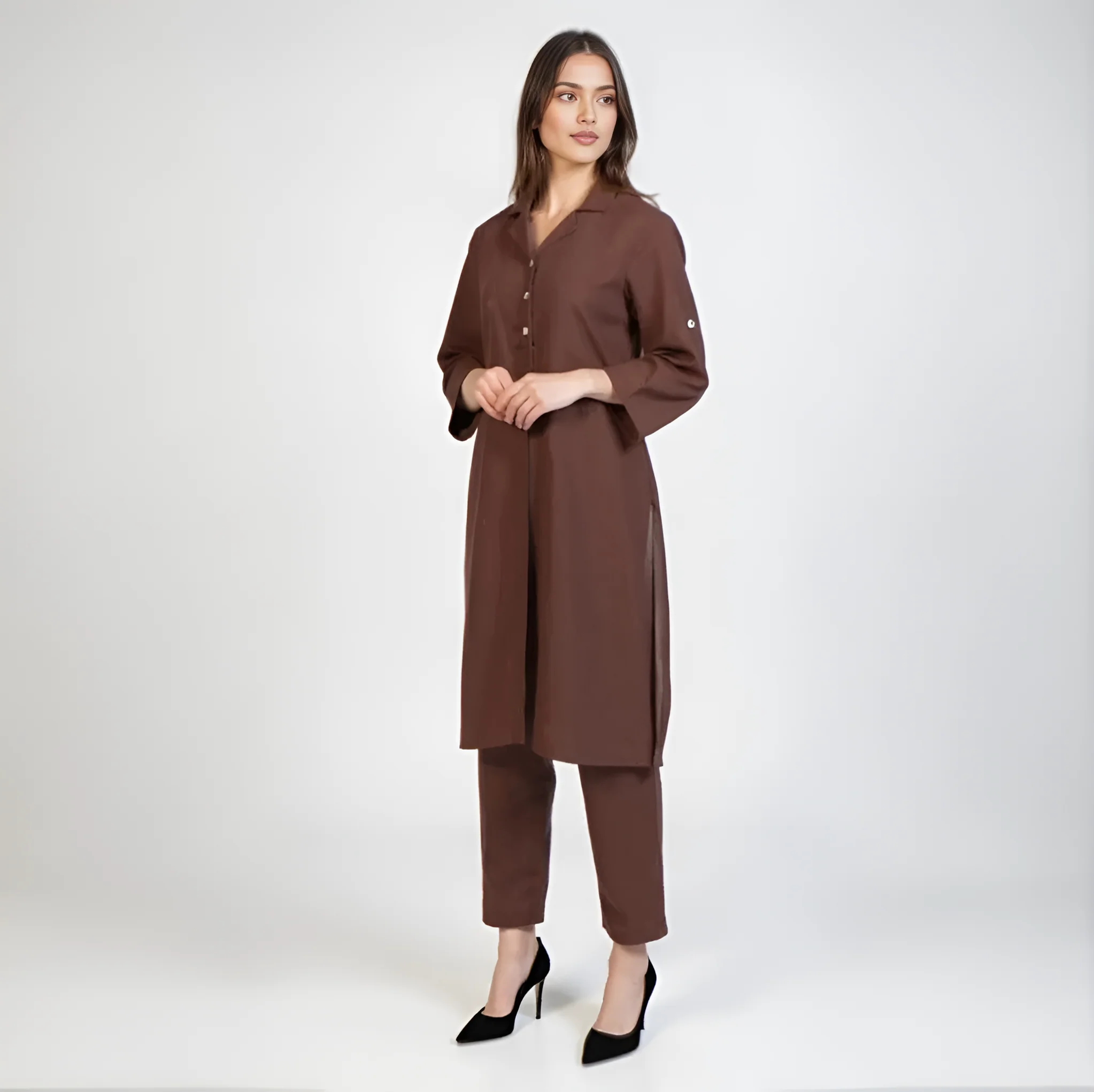 Camp Collar Kurta and Pant Set - Image 5