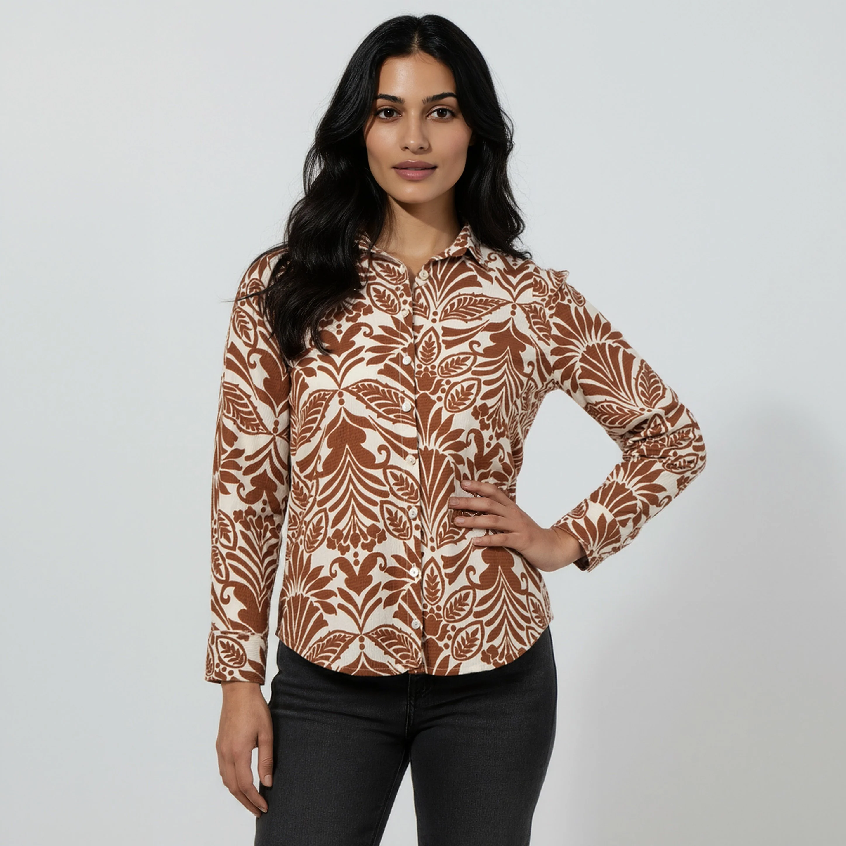 Camp Collar Printed Shirt - Image 2