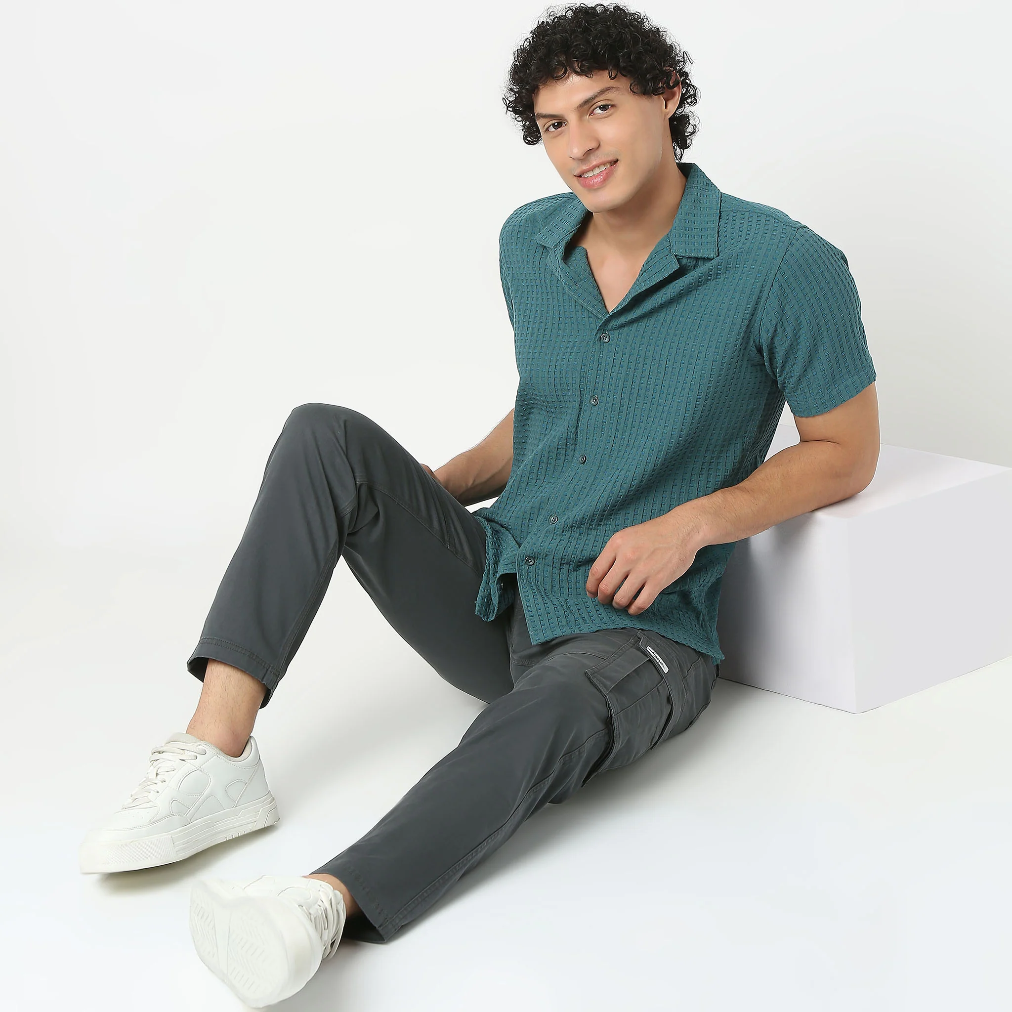 Camp Collar Half Sleeve Structured Mood Shirt - Image 6