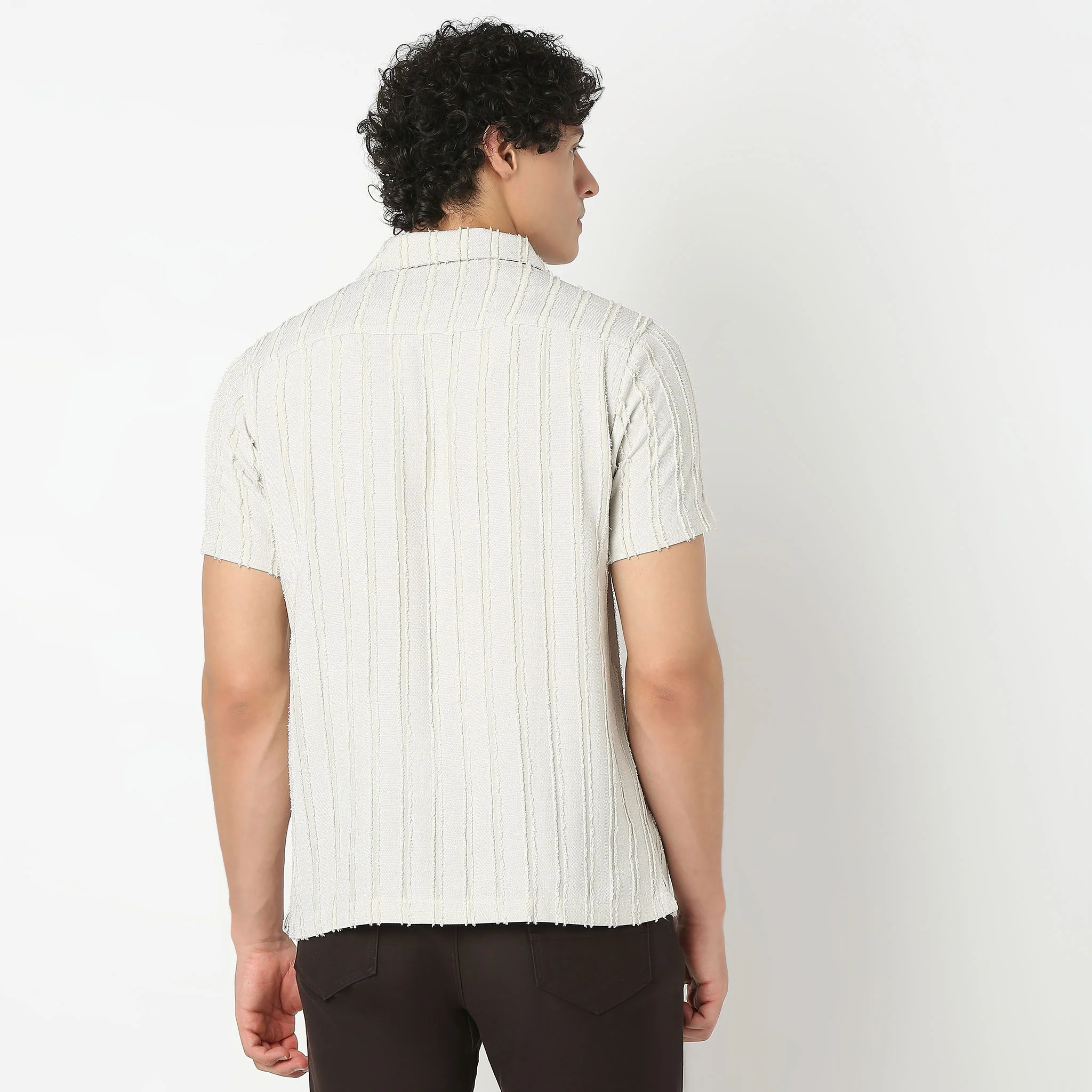Camp Collar Half Sleeve Structured Bae Shirt - Image 3