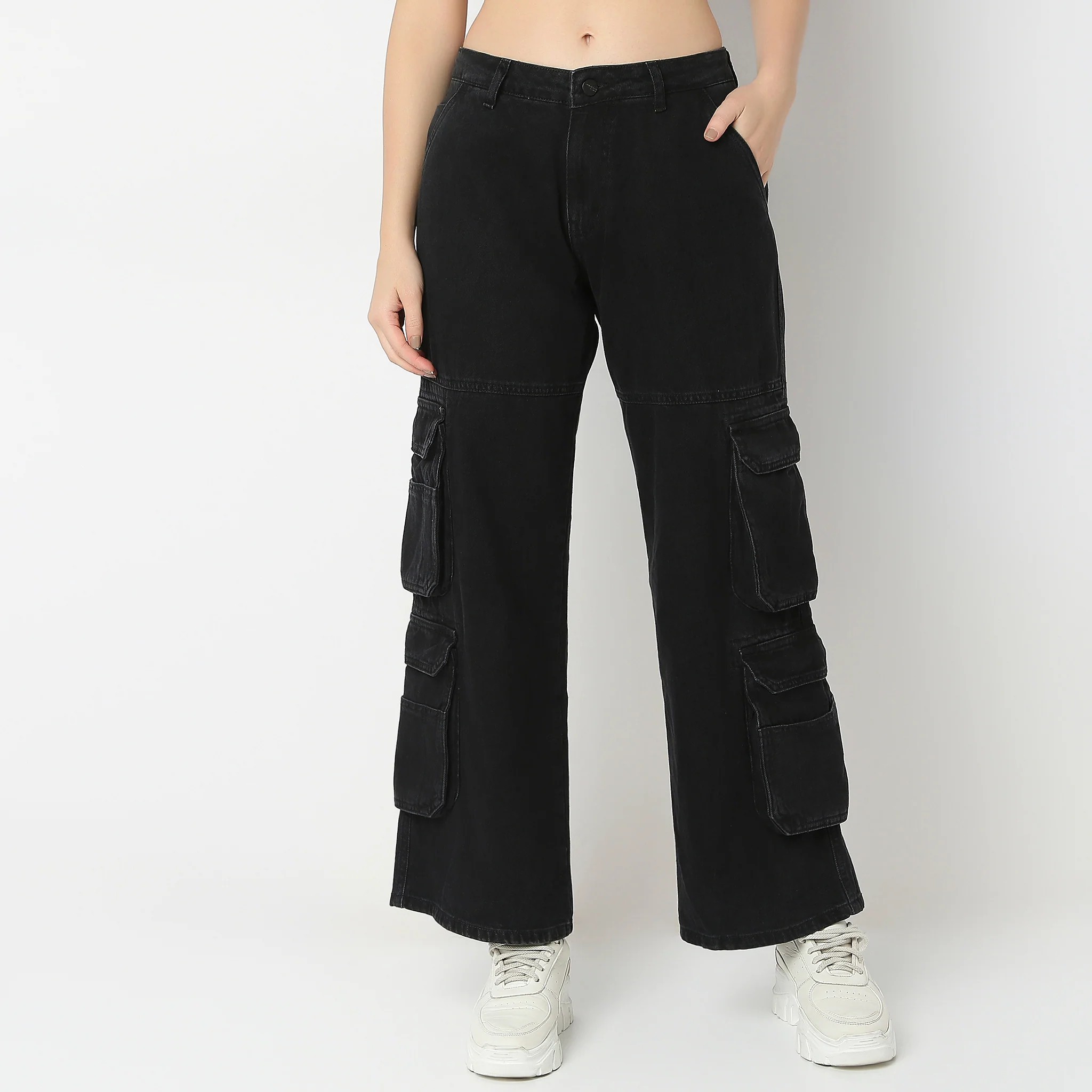 Cargo Fit High Rise Jeans - Image 2