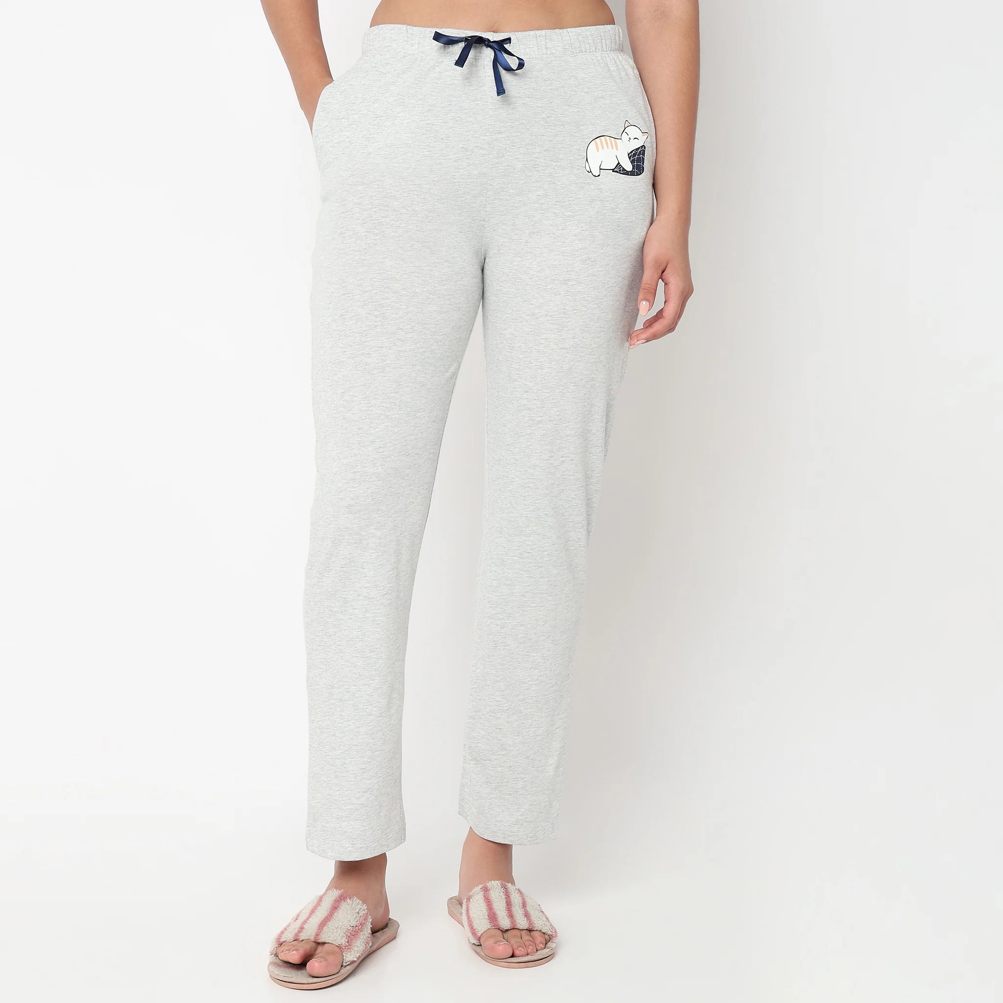 Cat Motif Mid Rise Lounge Pyjama - Image 2