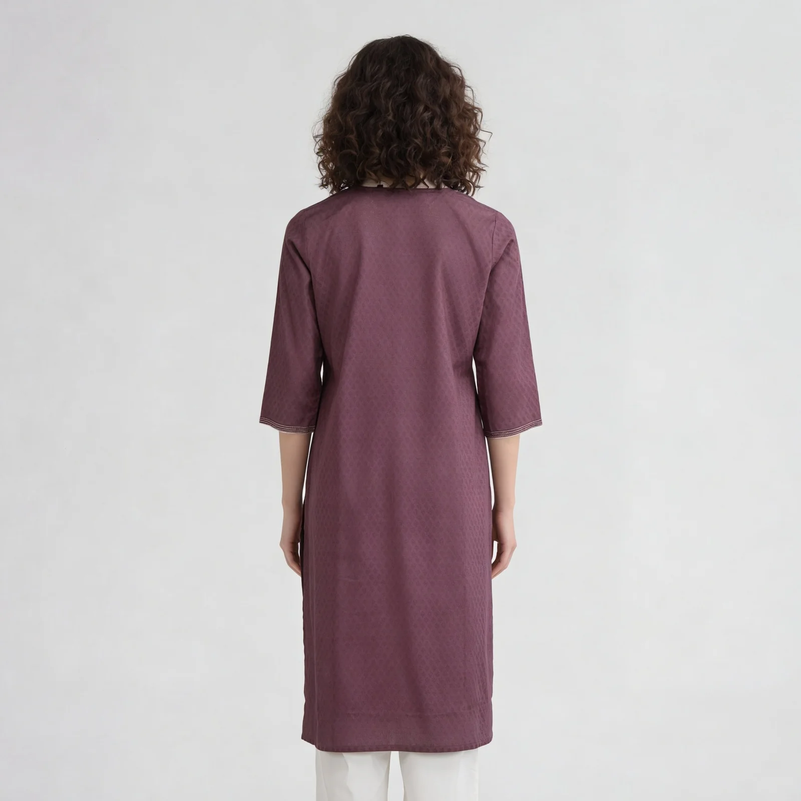 Centre Panel Embroidered Kurta - Image 3