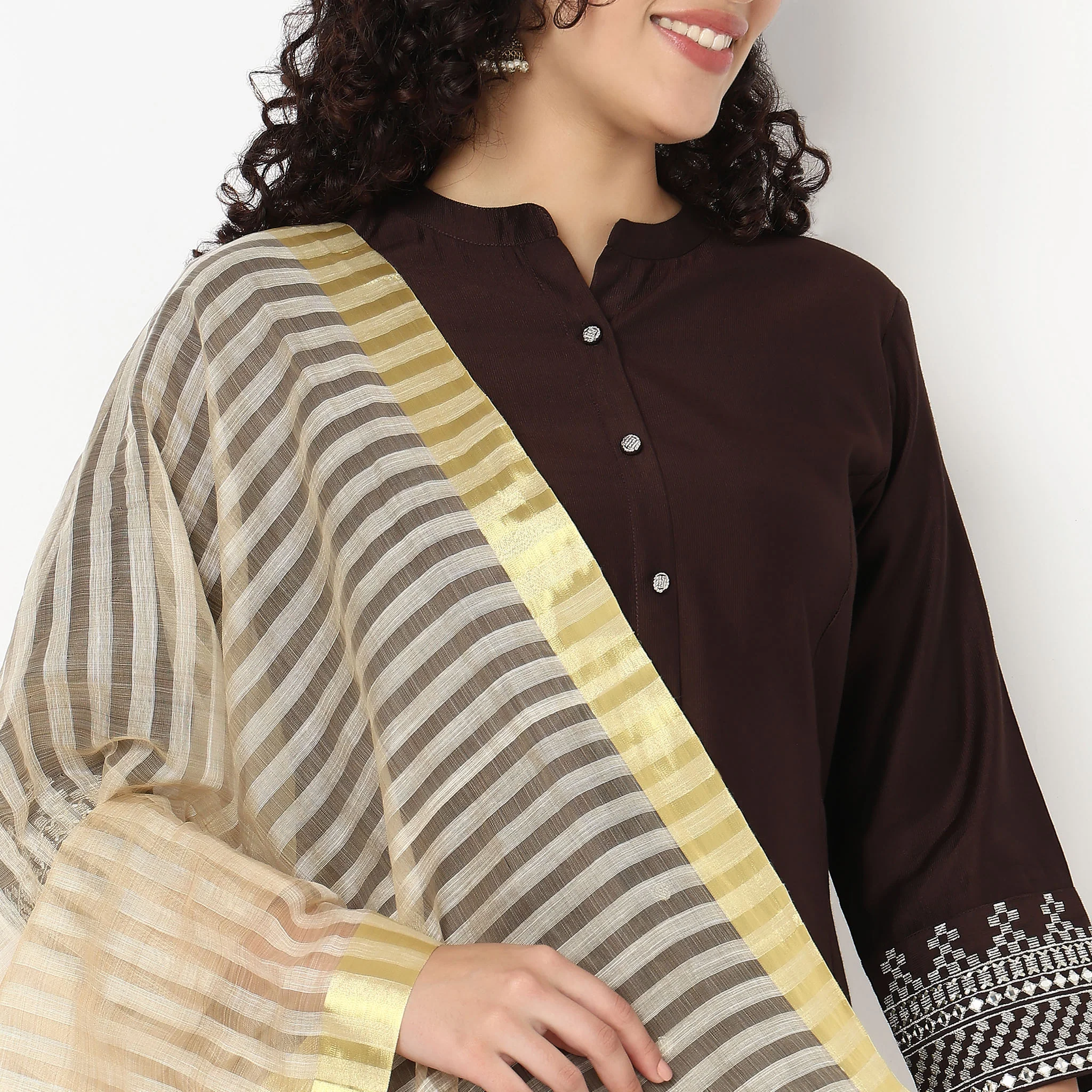 Chanderi Silk Dupatta - Image 3