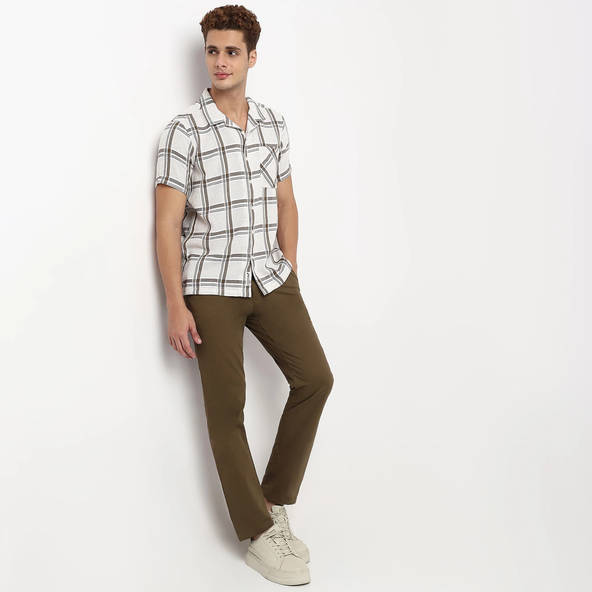 Checkered Cotton Cuban Shirt