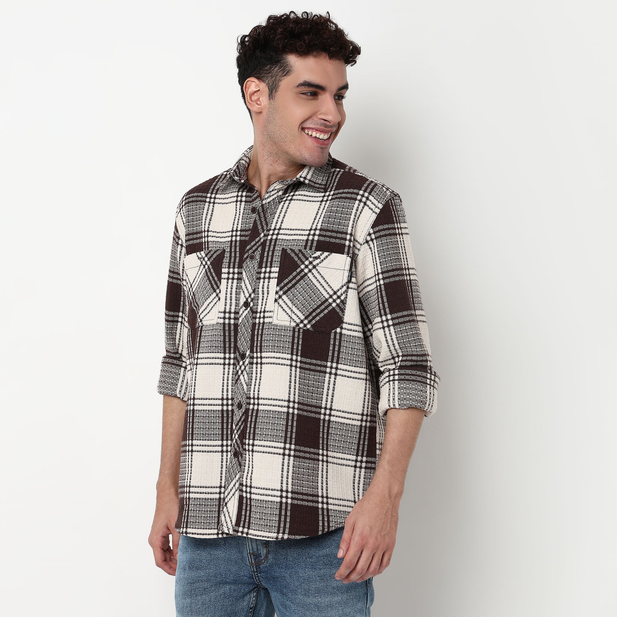 Checkered Double Pocket Lumber Jack Shirt - Image 5