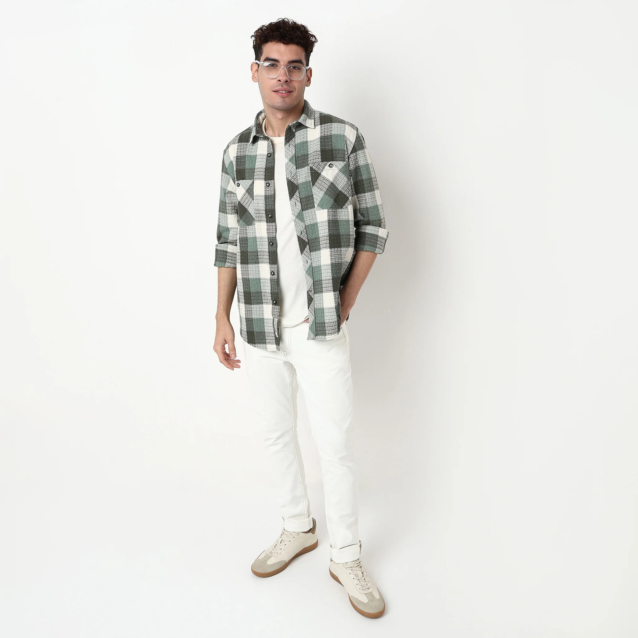Checkered Double Pocket Lumber Jack Shirt