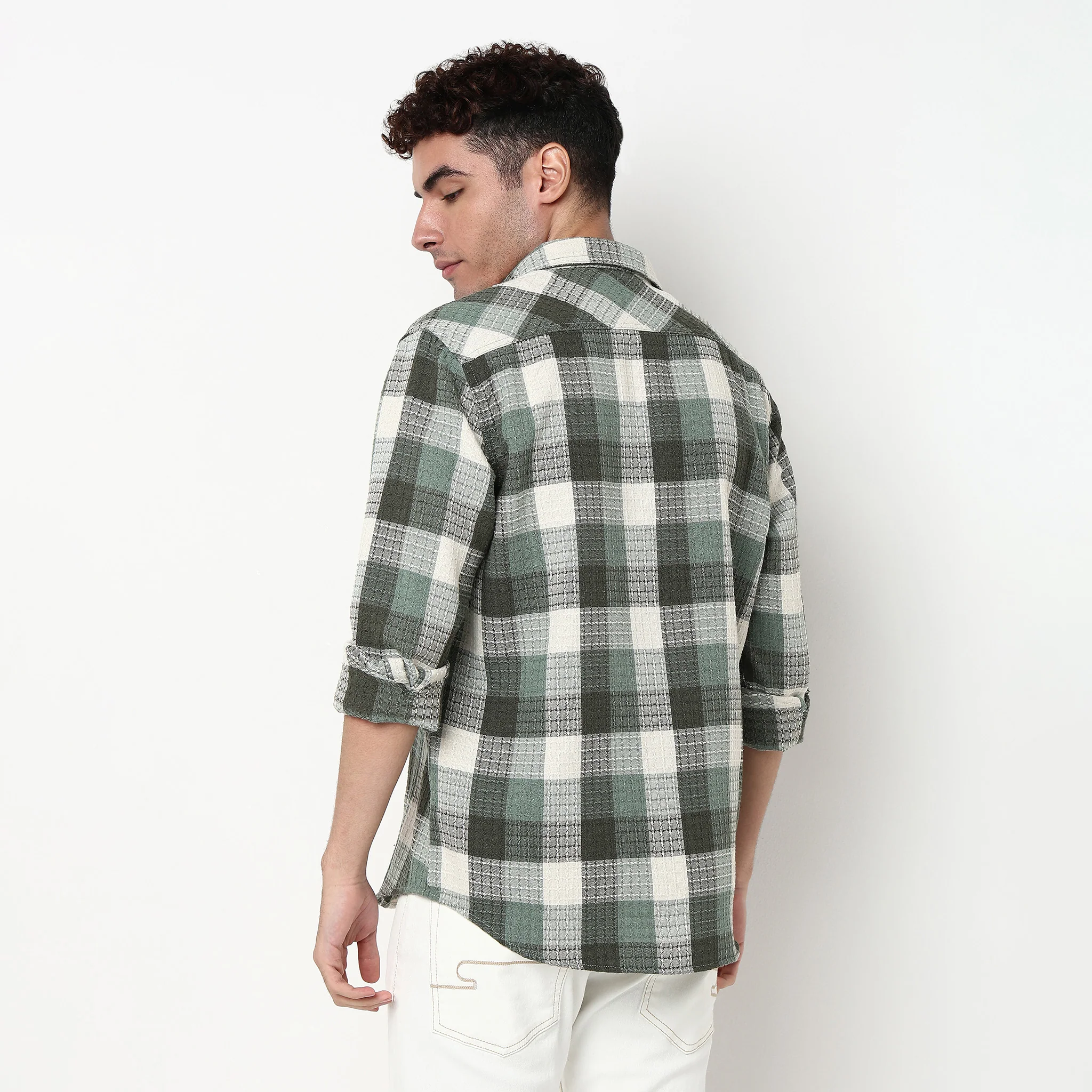 Checkered Double Pocket Lumber Jack Shirt - Image 3