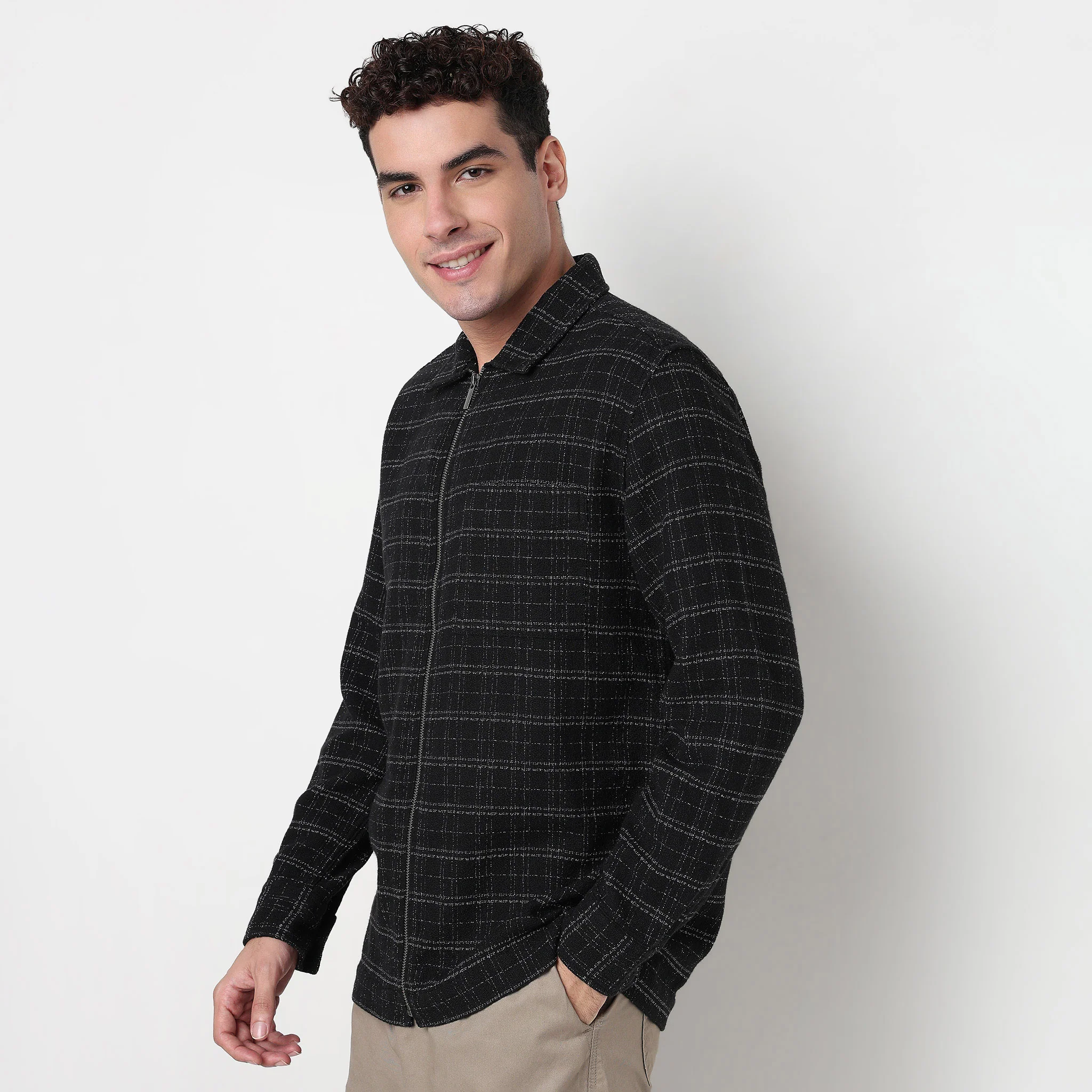 Checkered Cotton Oversize Ranger Shirt - Image 5