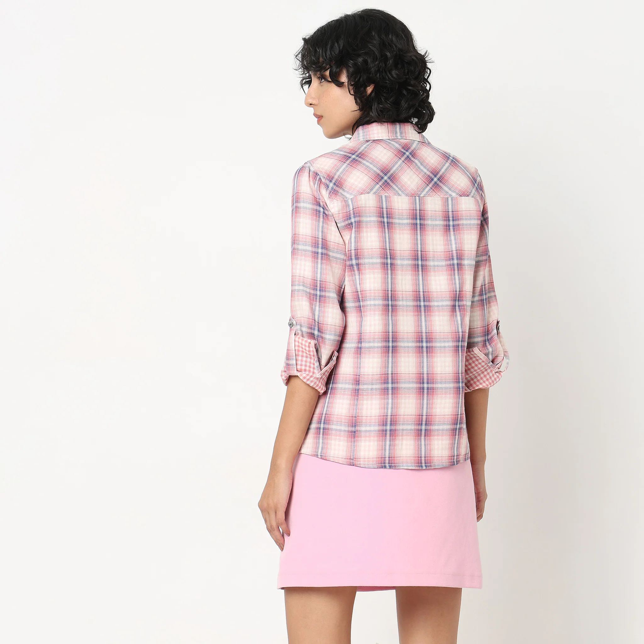 Checkered Full Sleeve Cotton Shirt - Image 3