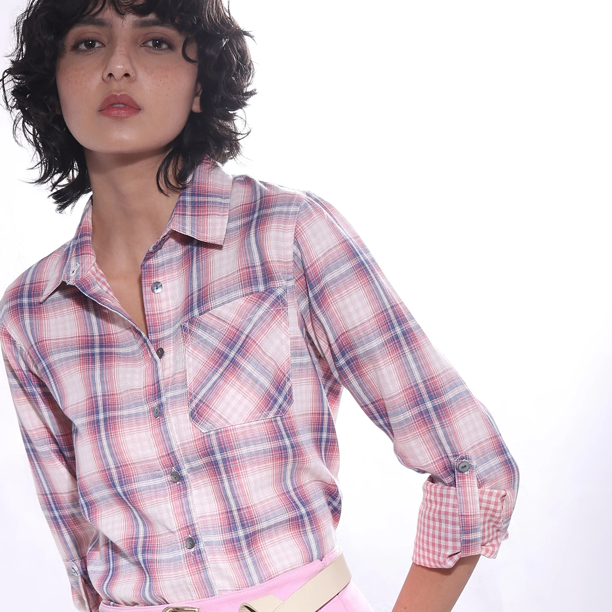 Checkered Full Sleeve Cotton Shirt - Image 4