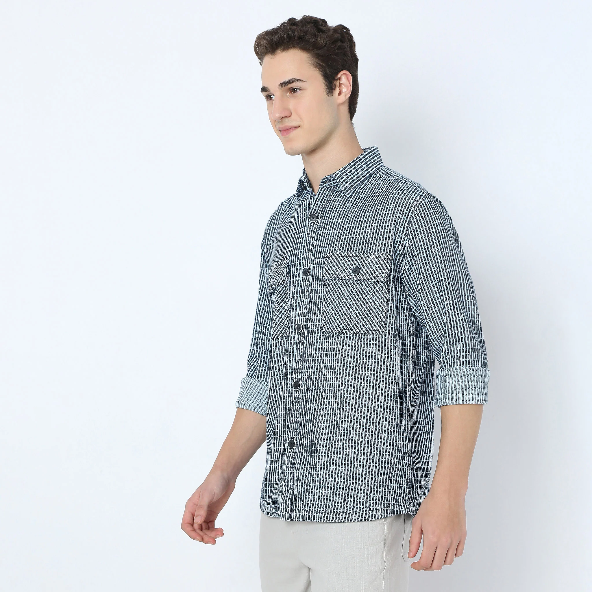 Checkered Cruiser Shacket Casual Shirt - Image 5