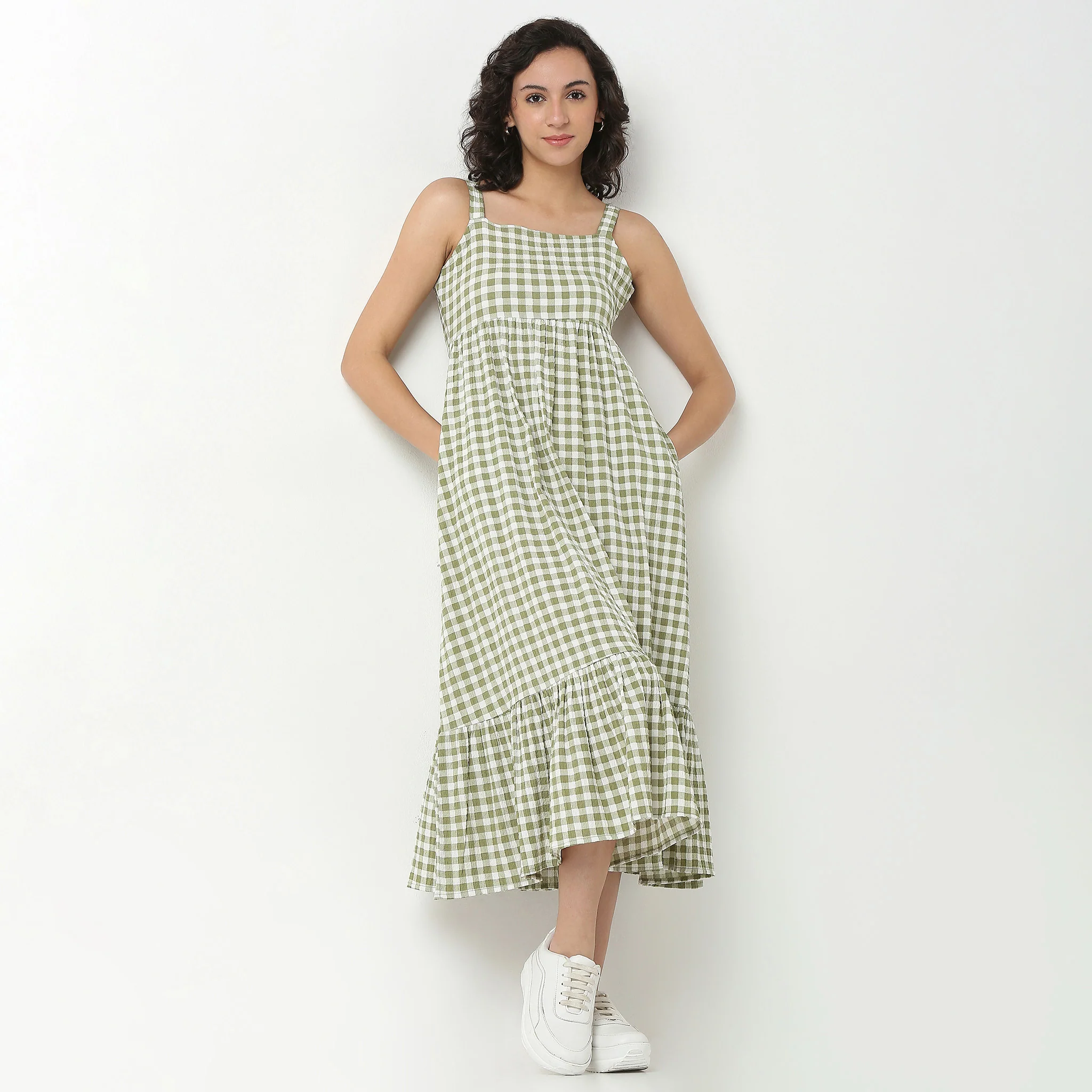 Checkered Sleeveless Dress