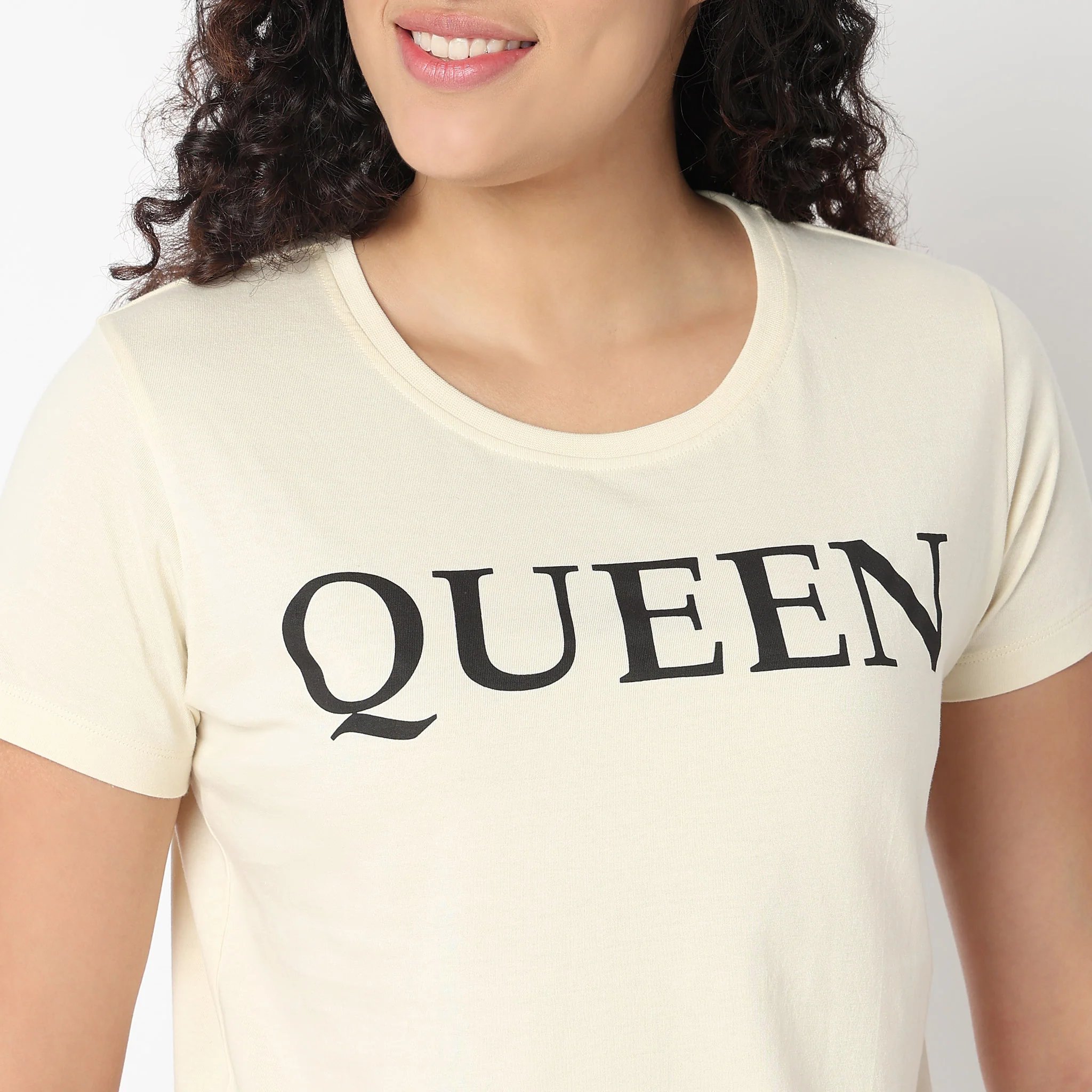 Chest Printed Cord Lounge T-Shirt - Image 4