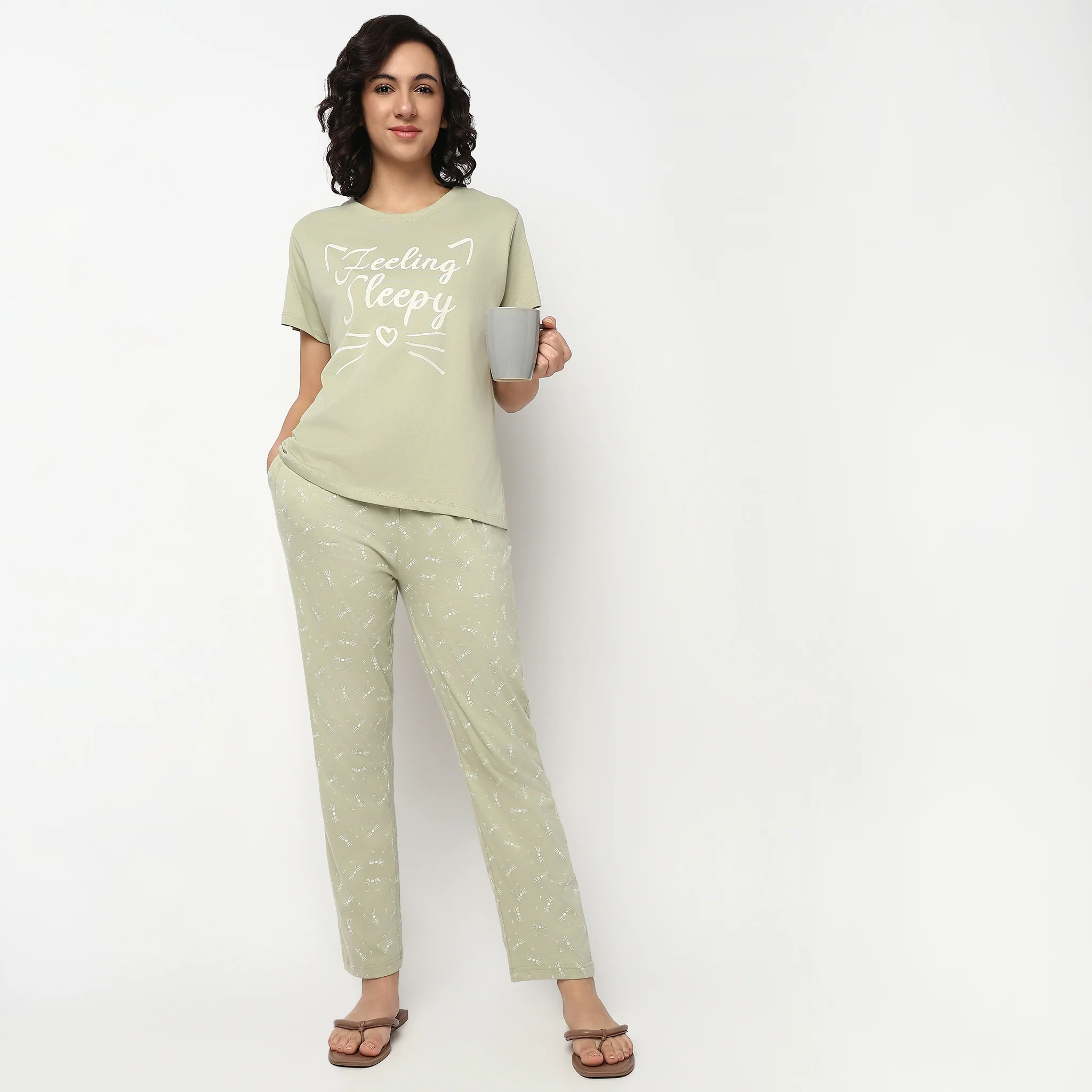 Printed Cotton Sleepwear T-Shirt - Image 6