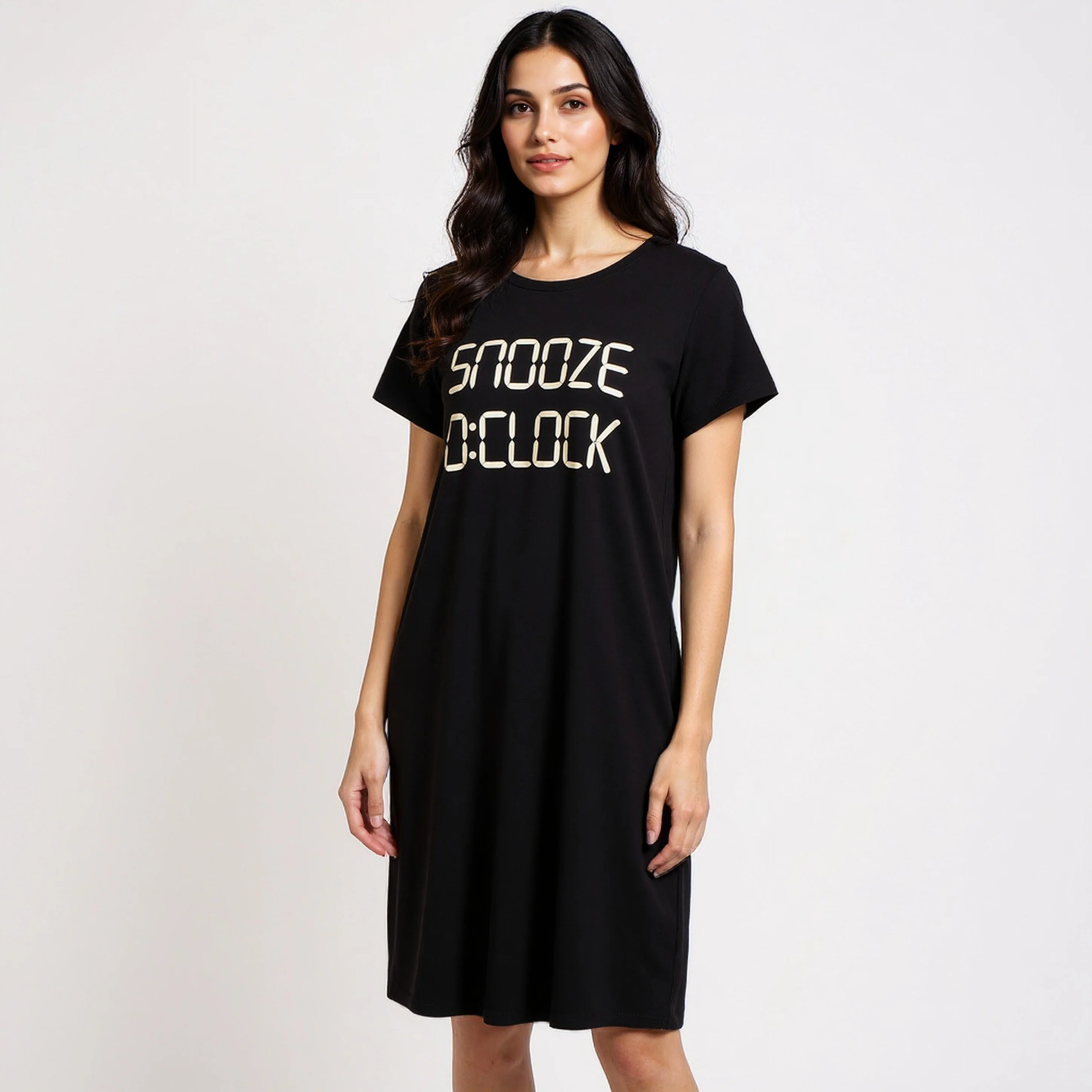 Chest Printed Short Nighty - Image 5