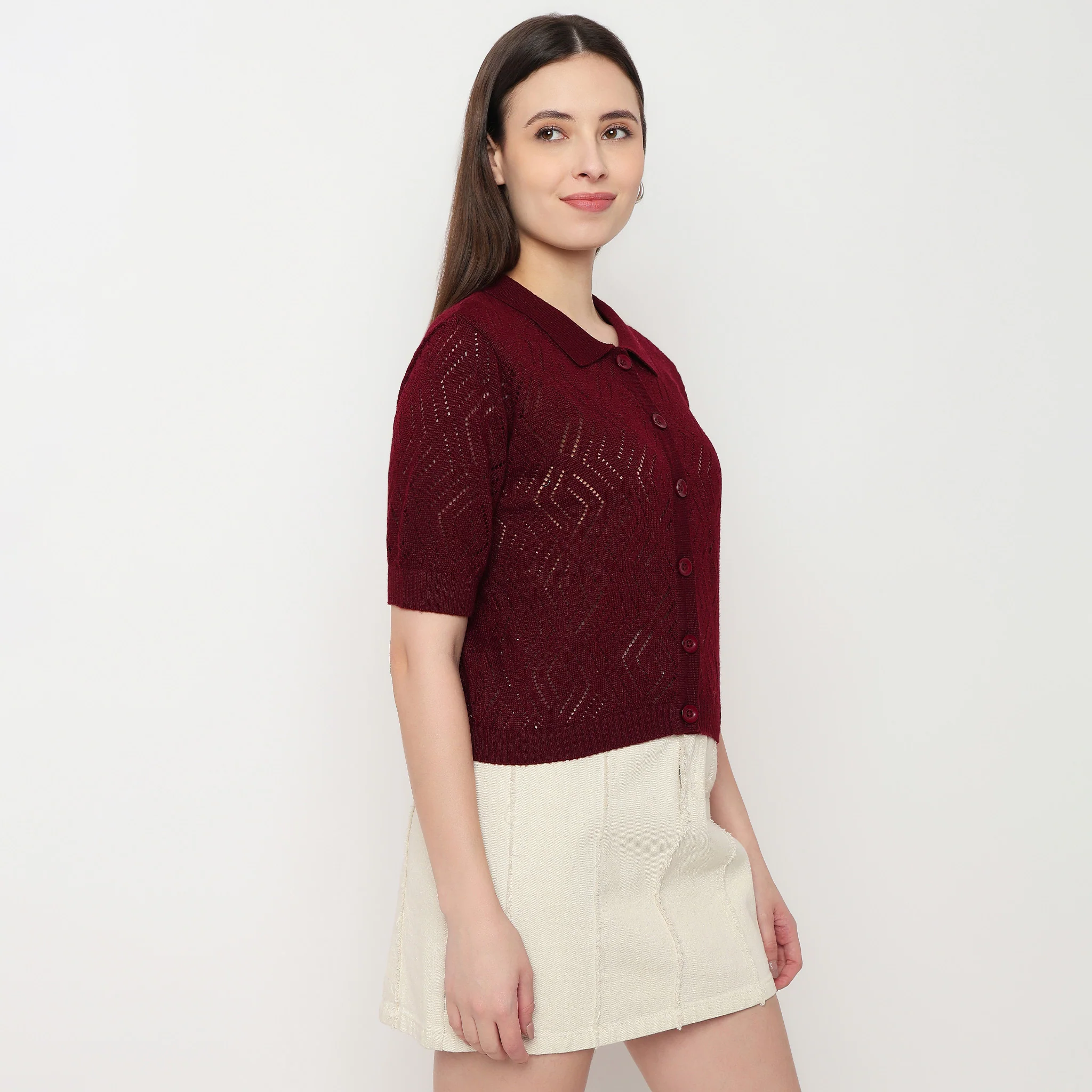 Chevron Pattern Flatknit Top - Image 5