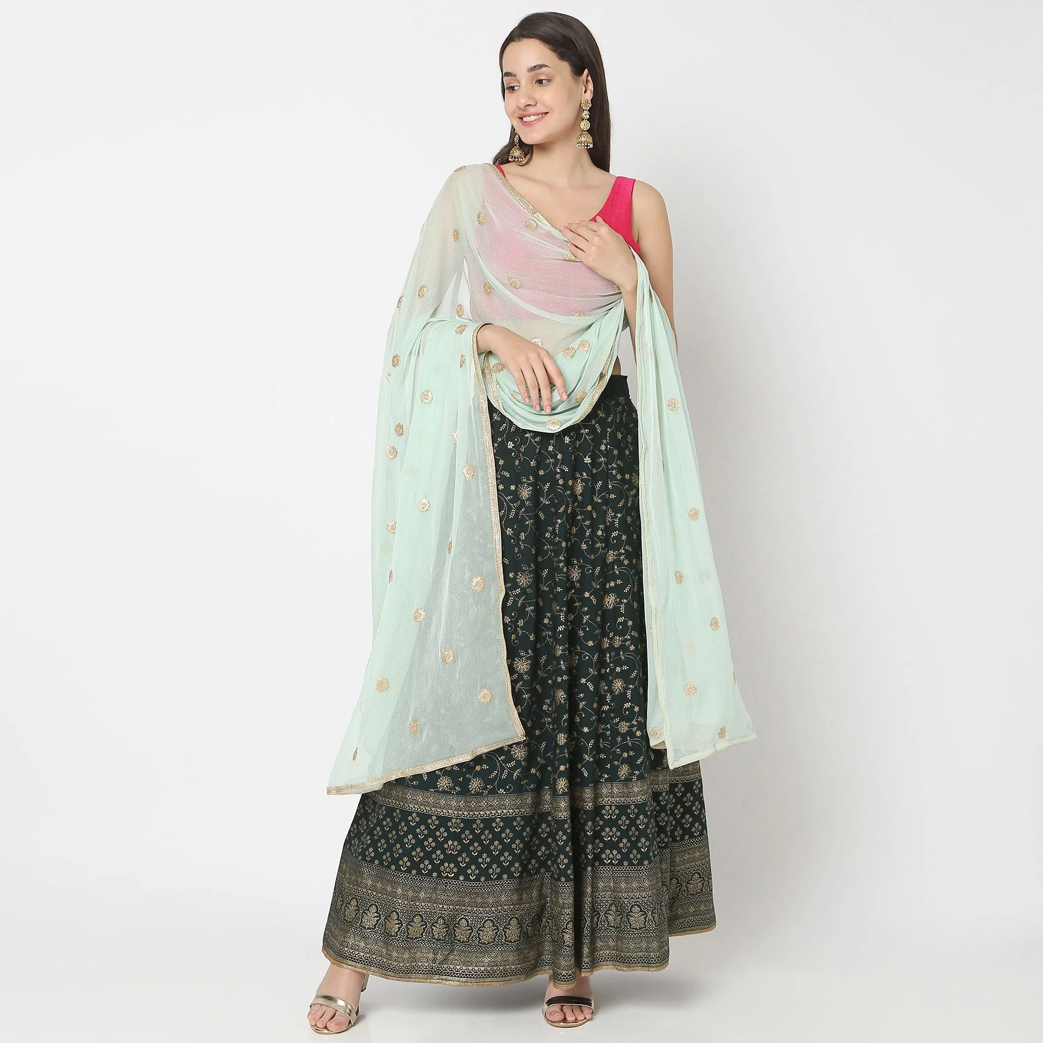 Chiffon Embroidered Dupatta - Image 2