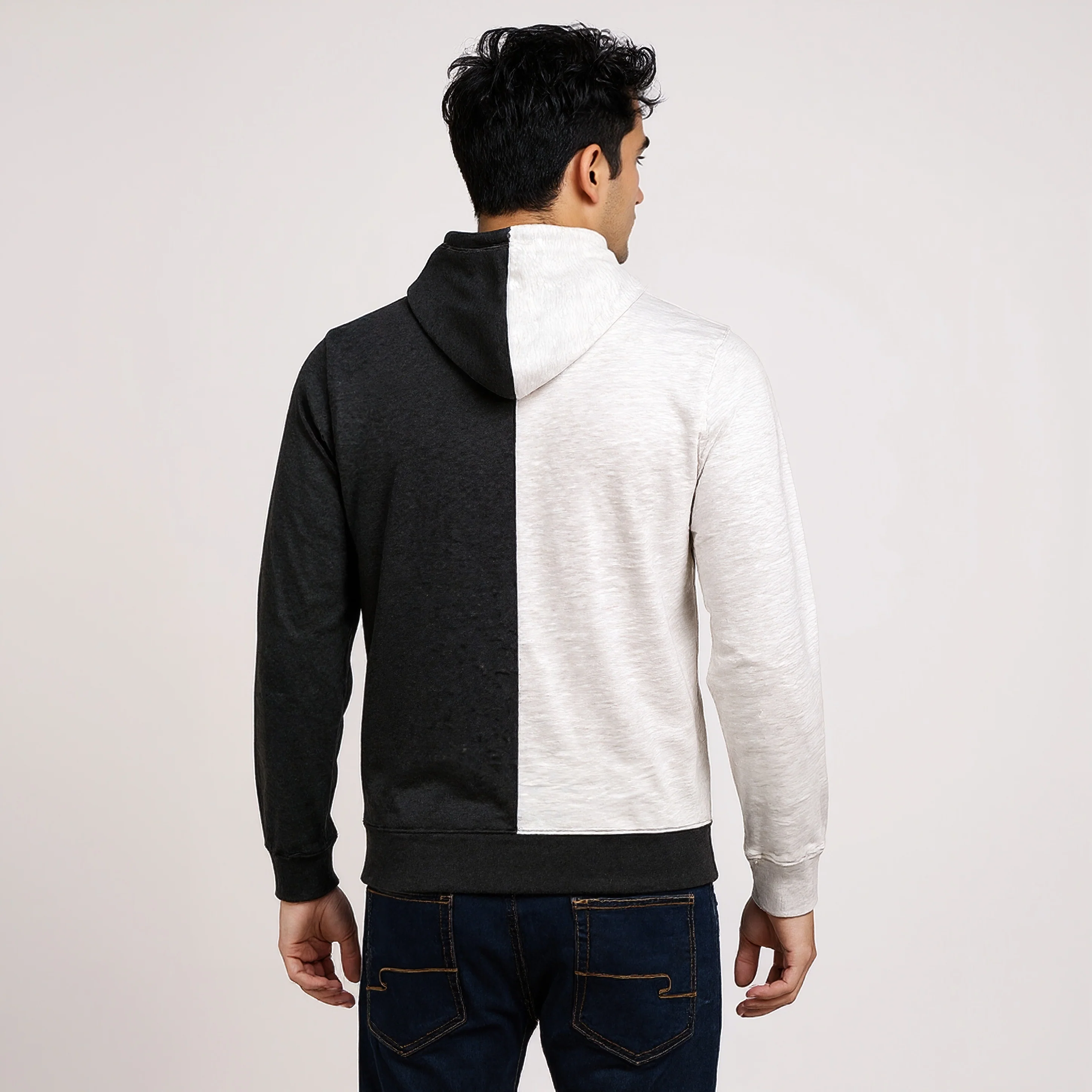 Colour Block Hoodie Sweat Tee - Image 3