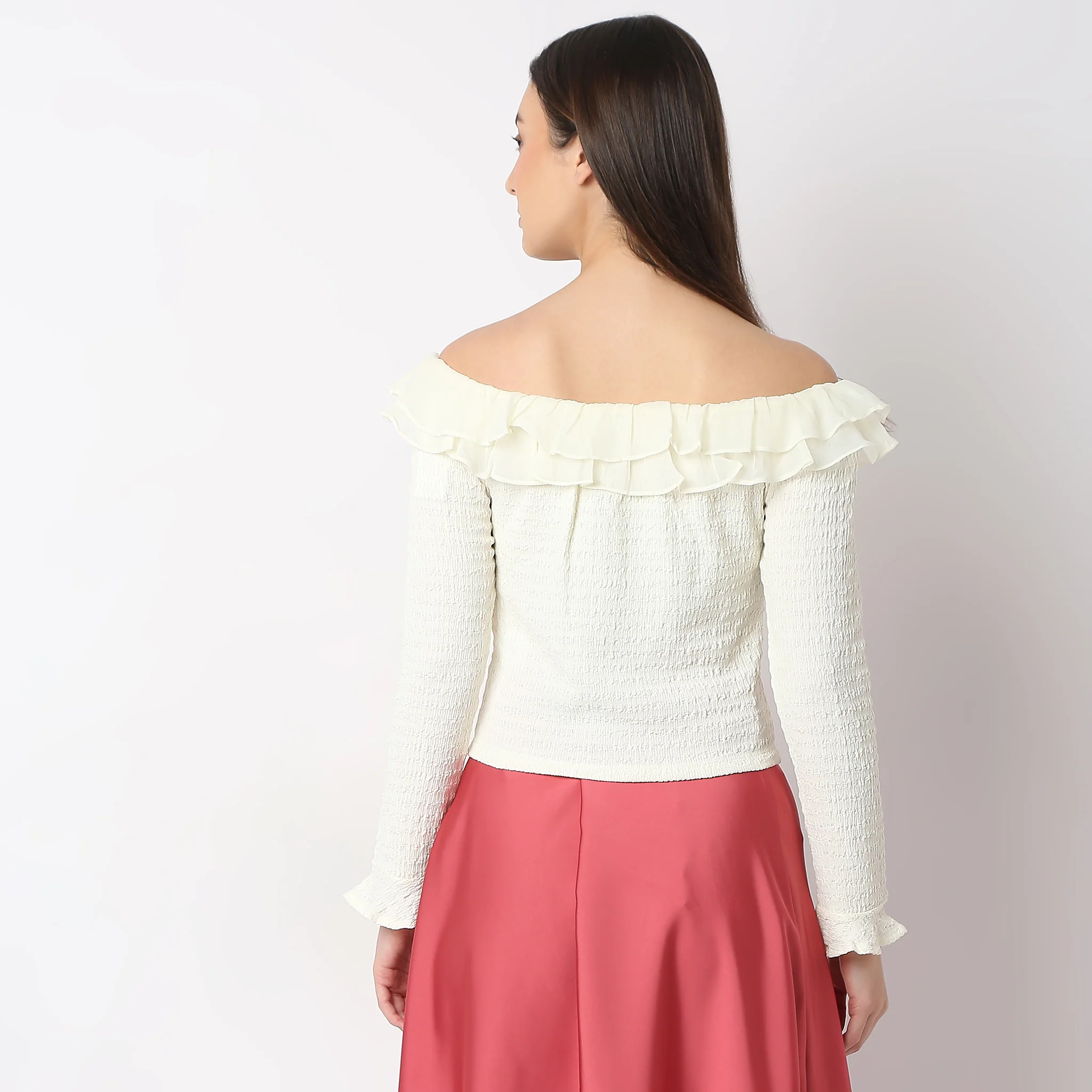 Comfort Fit Off-Shoulder Knit Top - Image 3