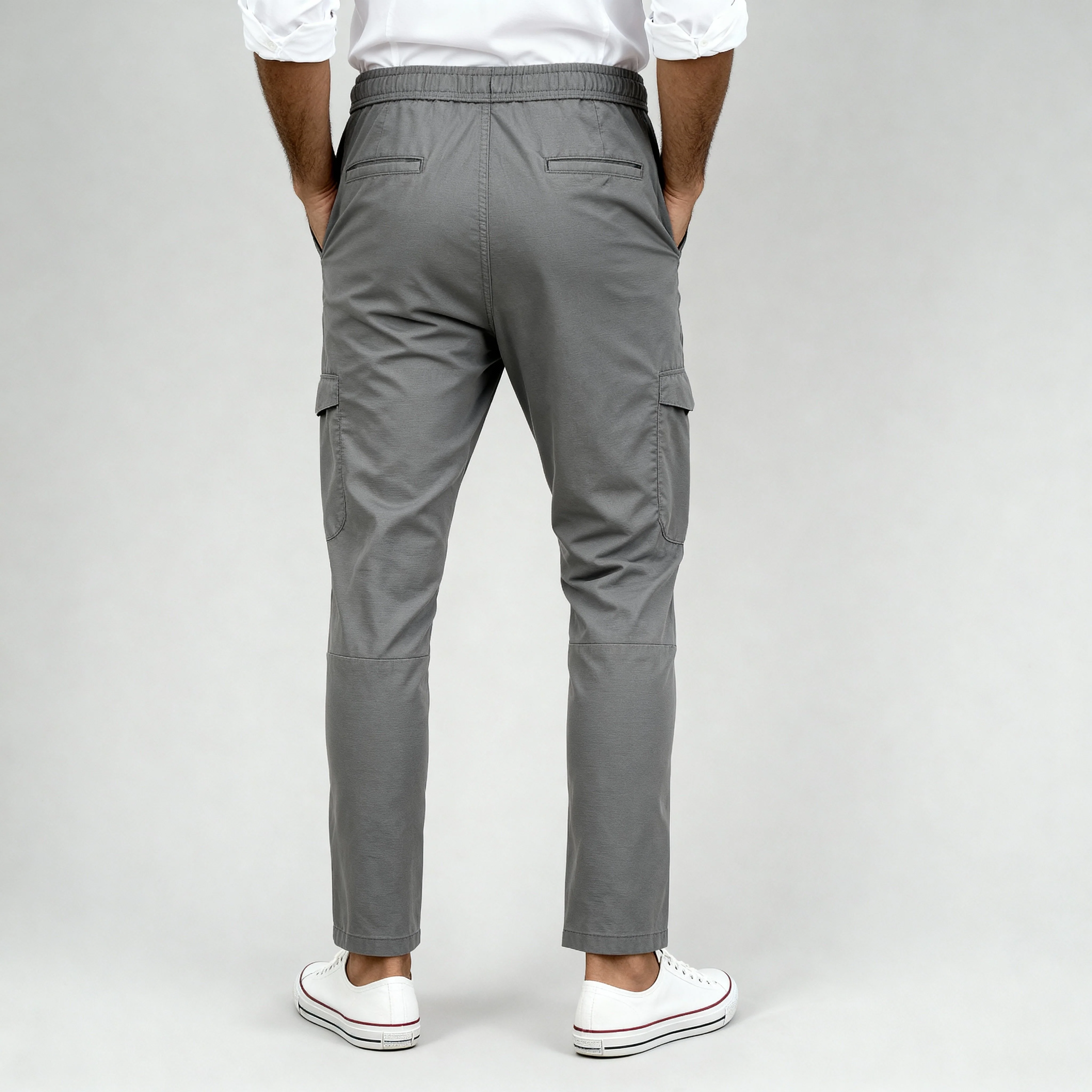Cotton Ankle Length Cargos - Image 3
