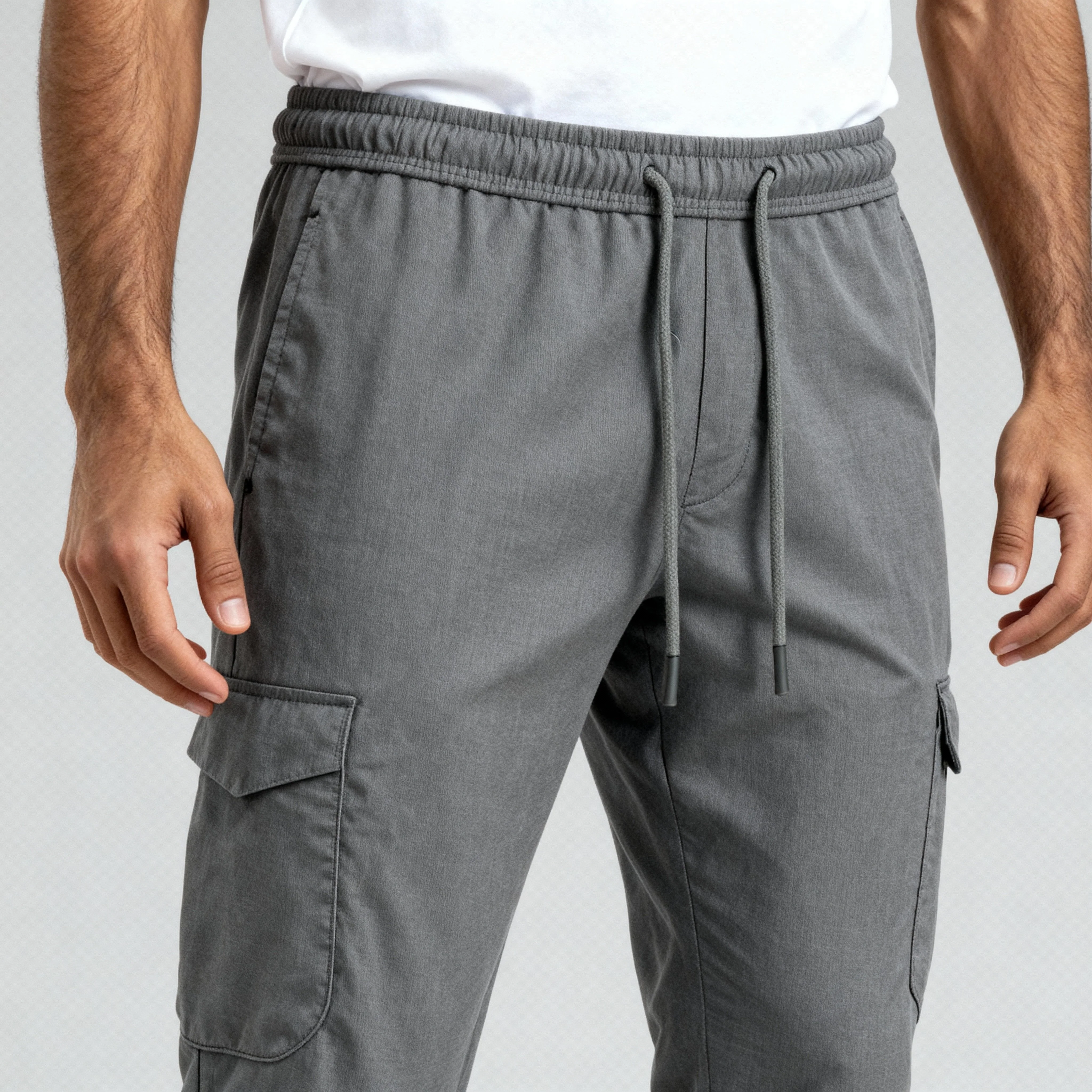 Cotton Ankle Length Cargos - Image 4