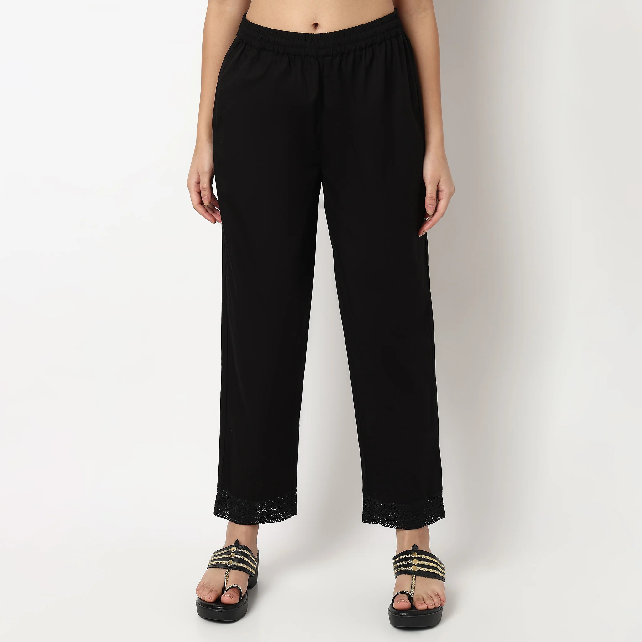 Cotton Ankle Length Pants - Image 2