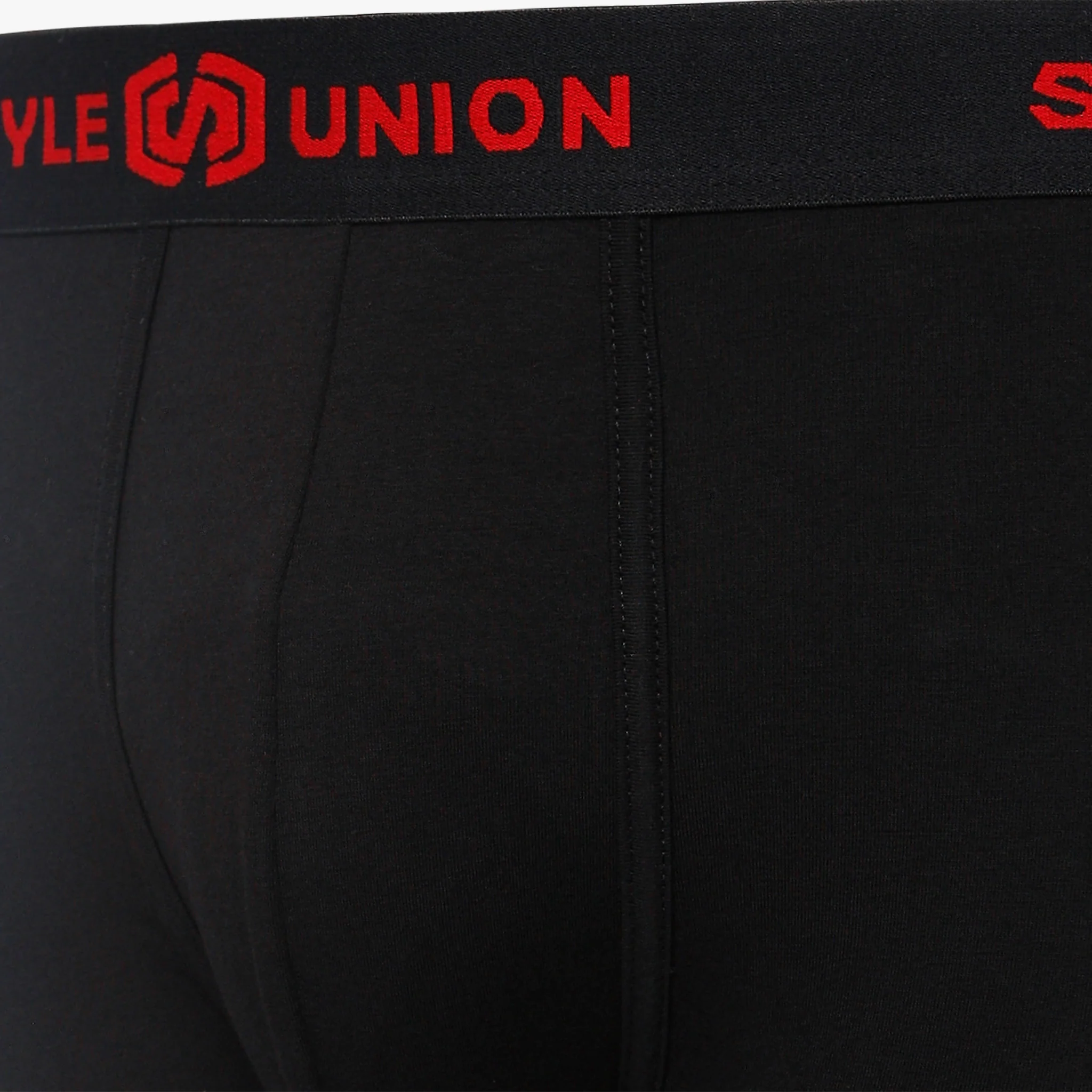 Cotton Black & Dark Grey Melange Mens Brief - Image 3