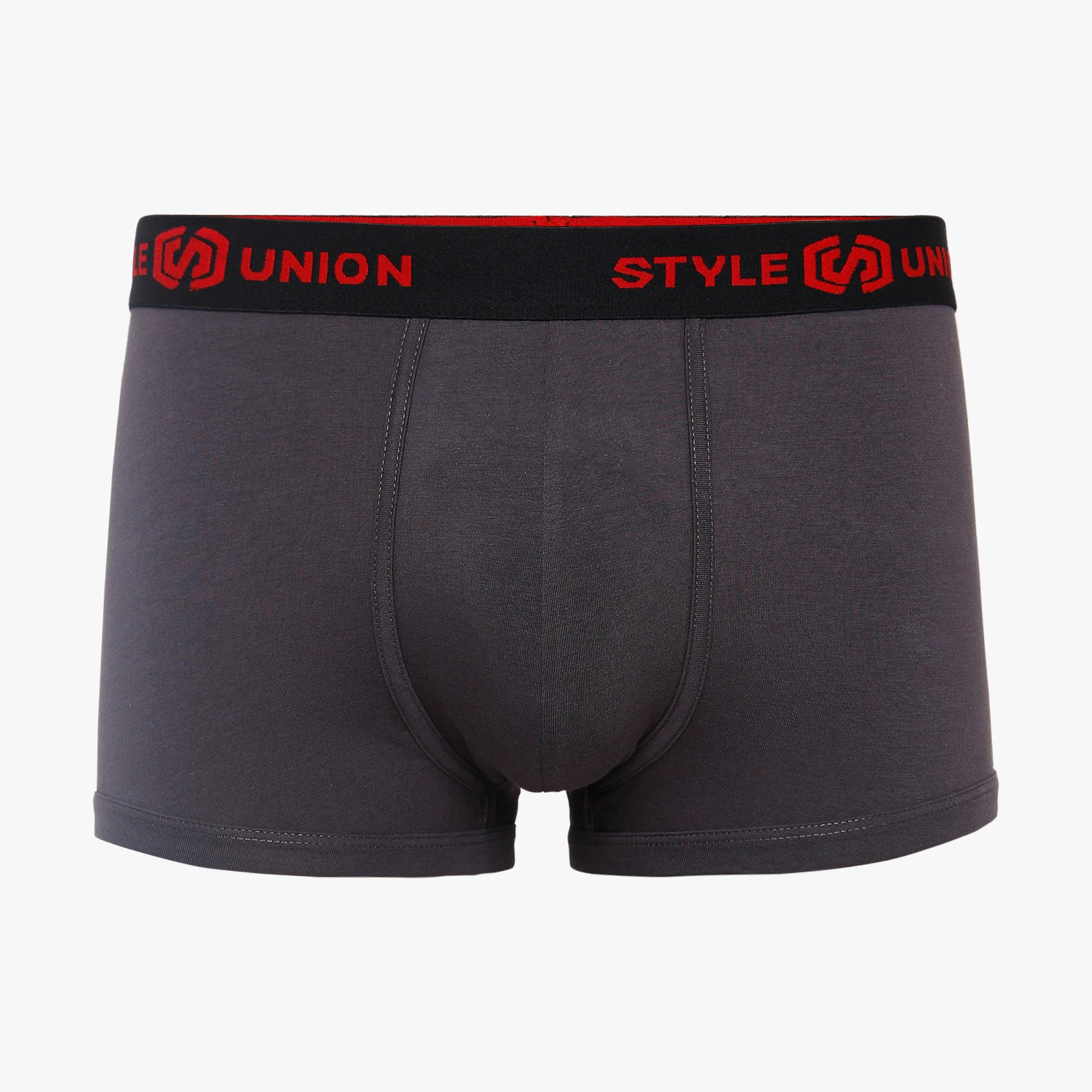Cotton Black & Dark Grey Melange Mens Brief - Image 4