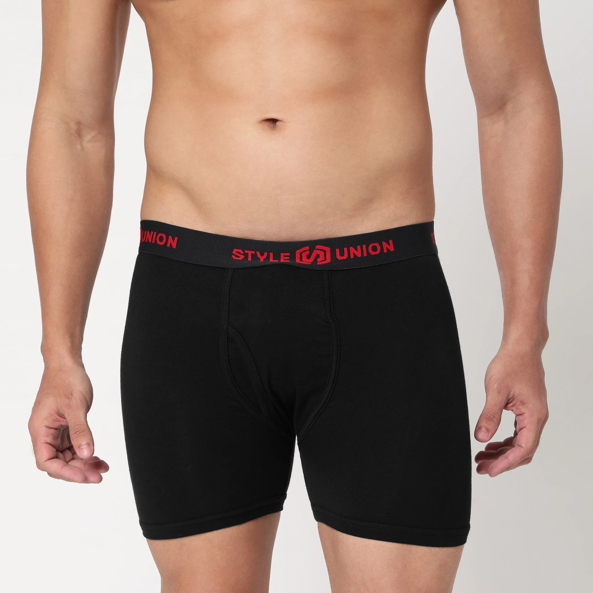 Cotton Black & Maroon Briefs