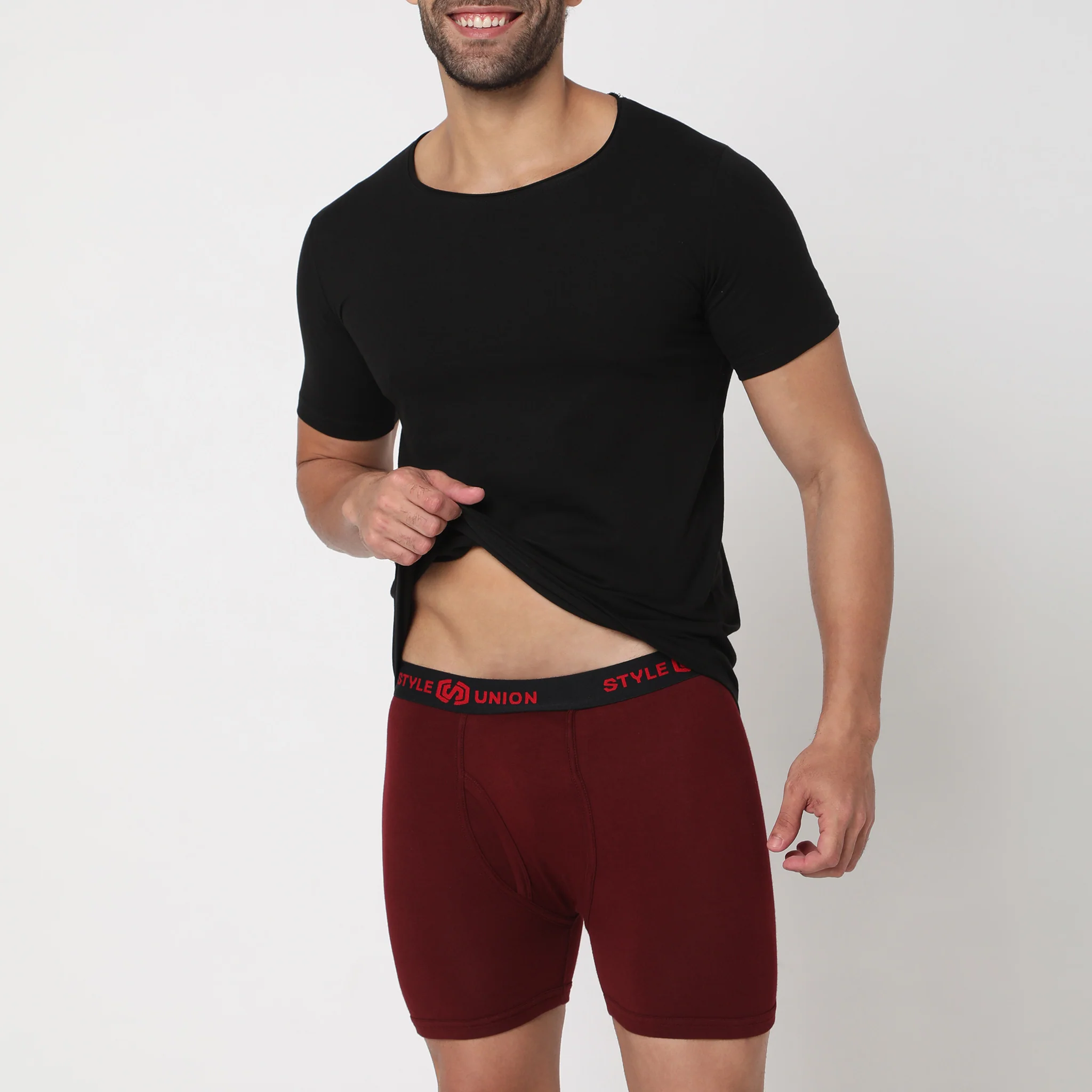 Cotton Black & Maroon Briefs - Image 11