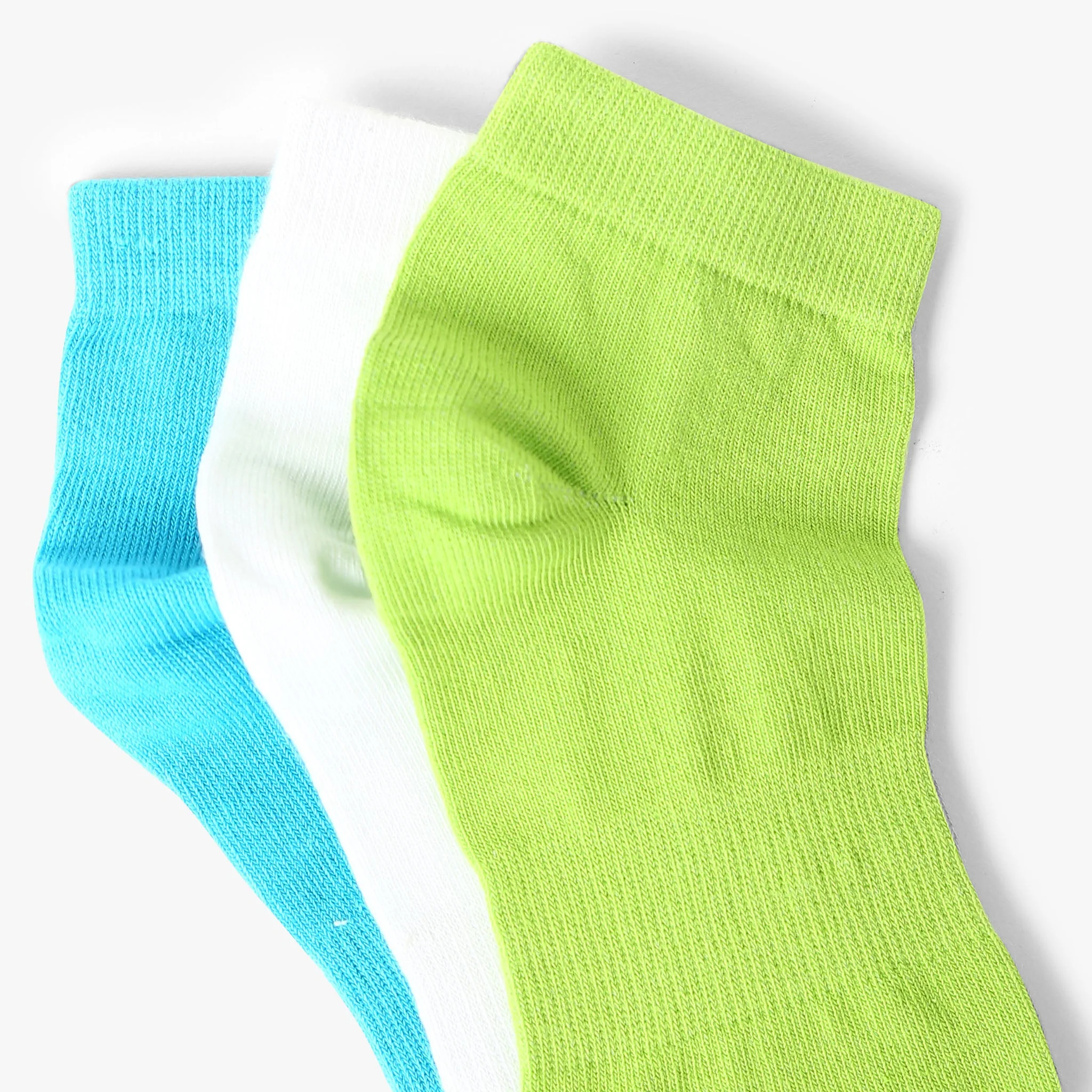 Girls Cotton Blend Ankle Length Socks (Pack of 3) - Image 5