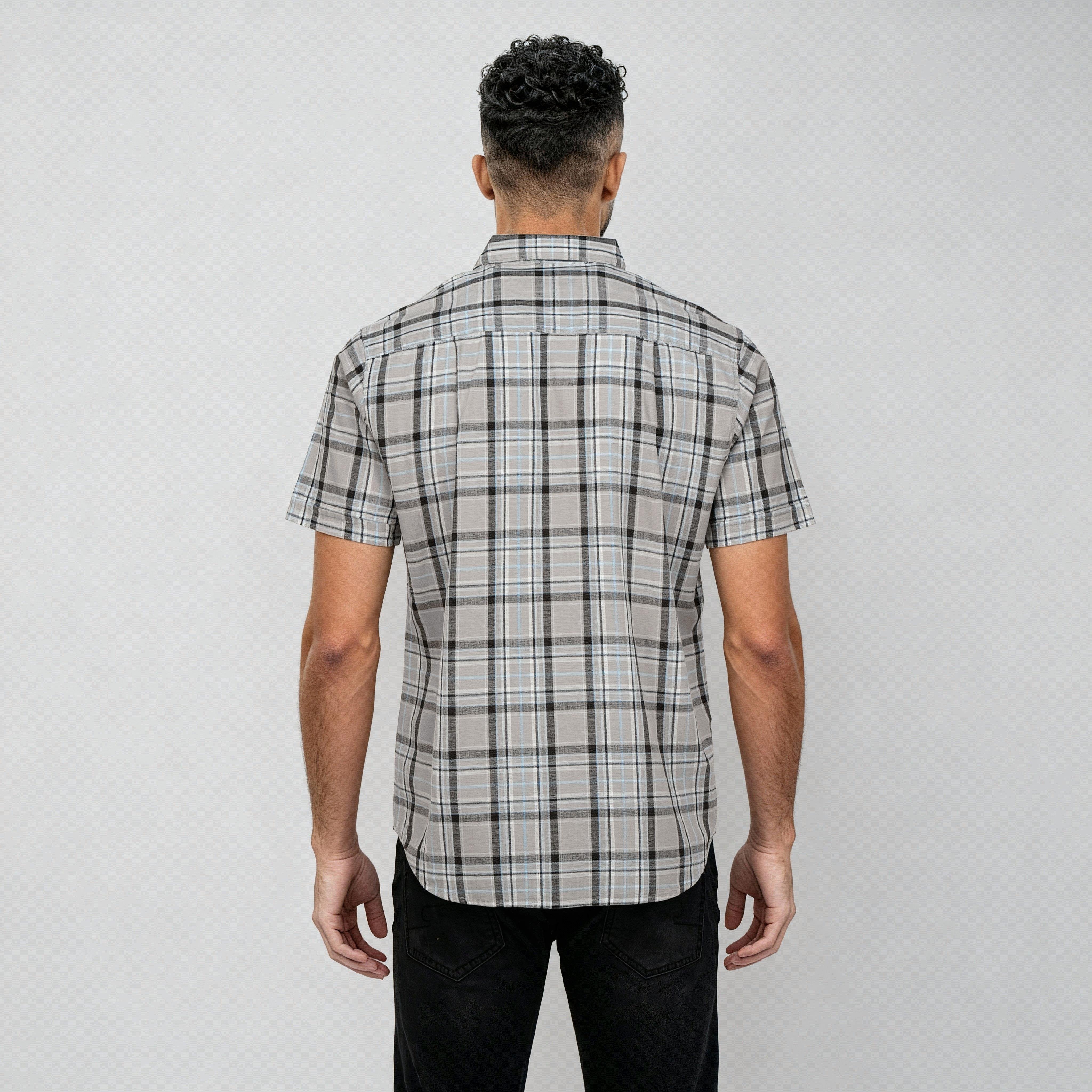 Cotton Checkered Country Slub Shirt - Image 3