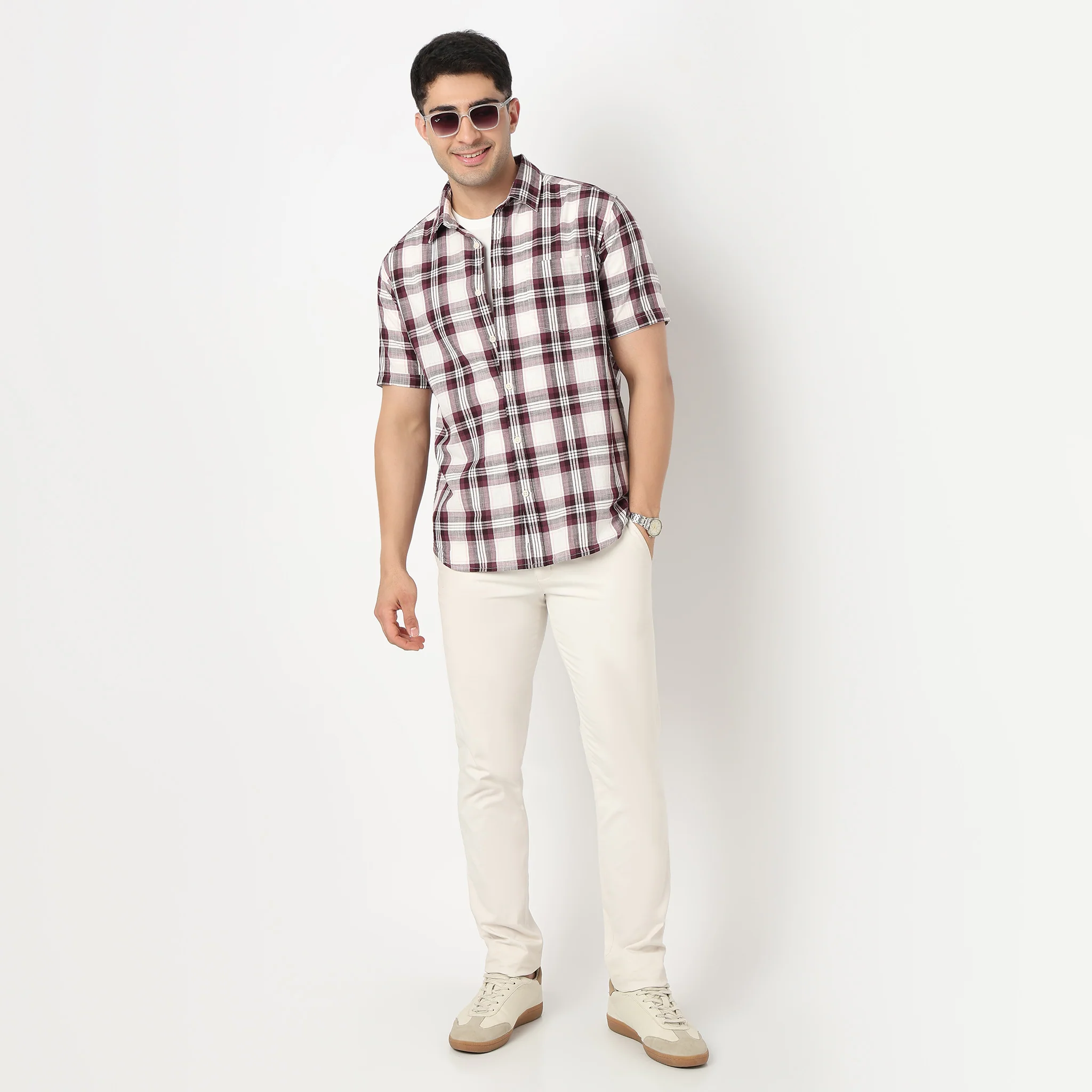 Cotton Checkered Country Slub Shirt - Image 2