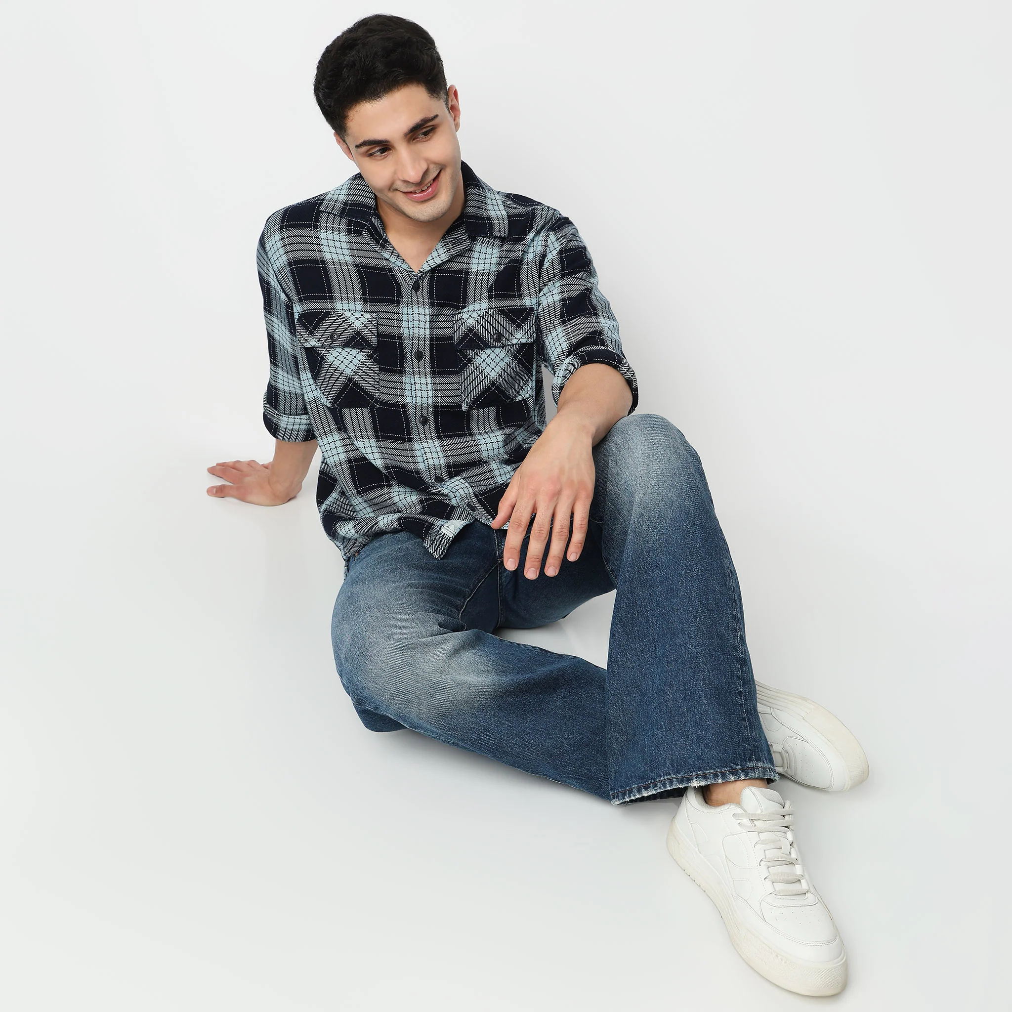 Cotton Checkered Cruiser Shacket Shirt