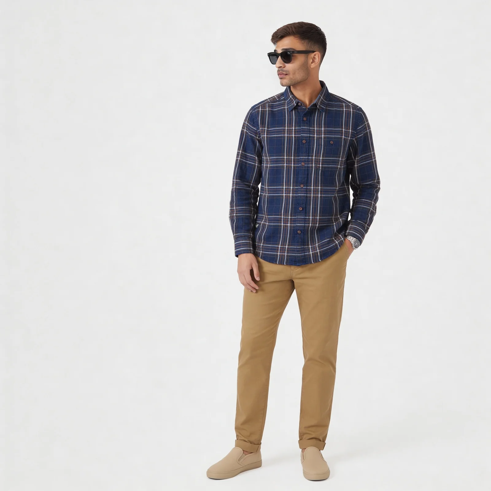 Cotton Checkered Shirt